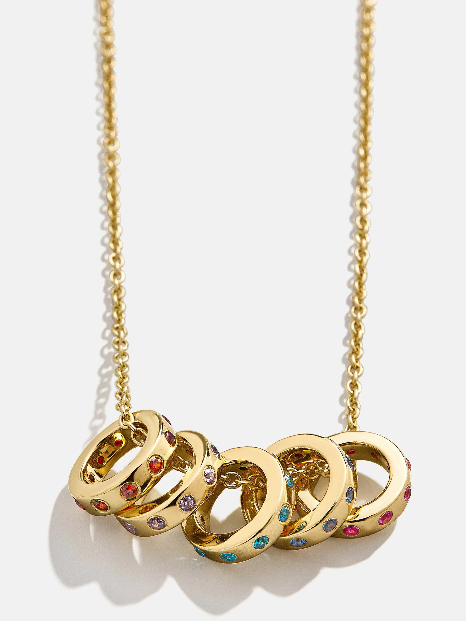 14K Gold Birthstone Charm Necklace - Gold - Image 4