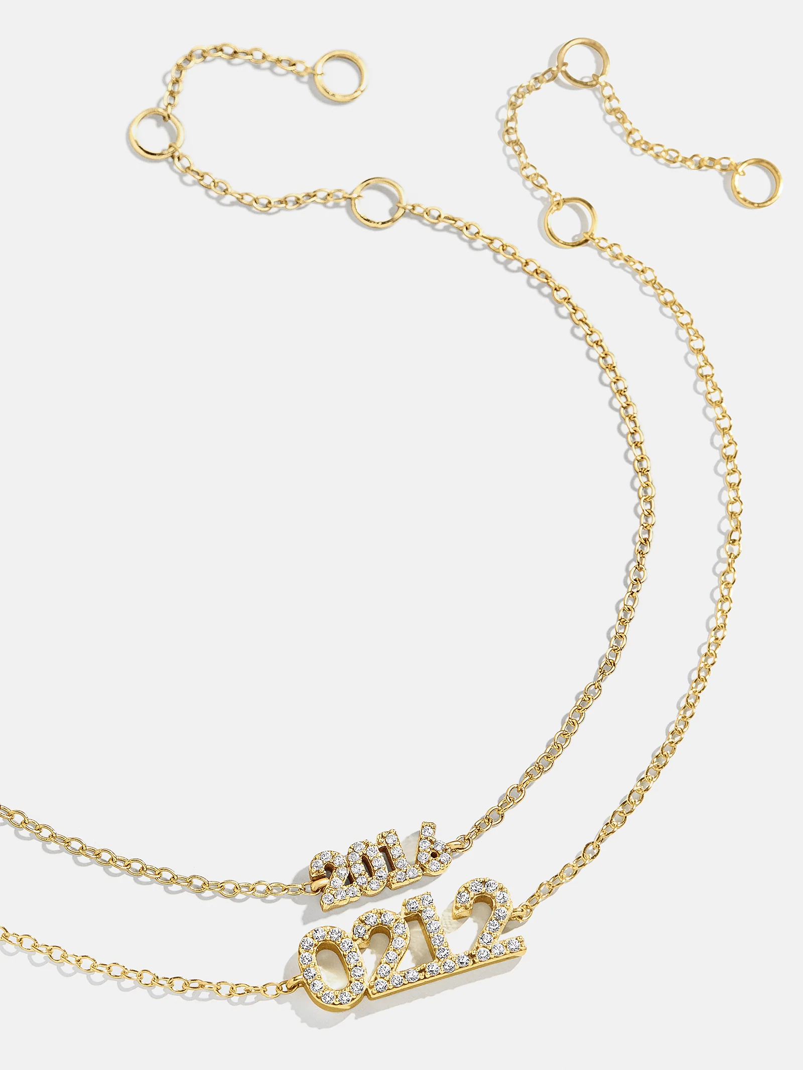 14K Gold Block Font Custom Number Bracelet - Block Font Numbers - Image 4