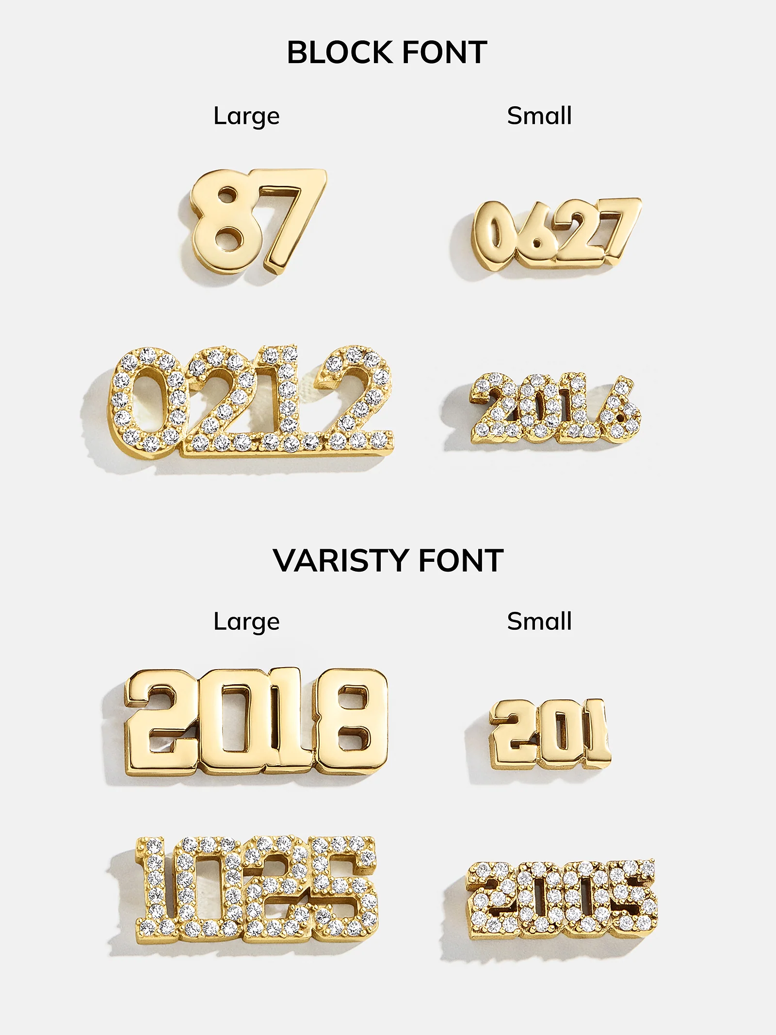 14K Gold Block Font Custom Number Bracelet - Block Font Numbers - Image 7