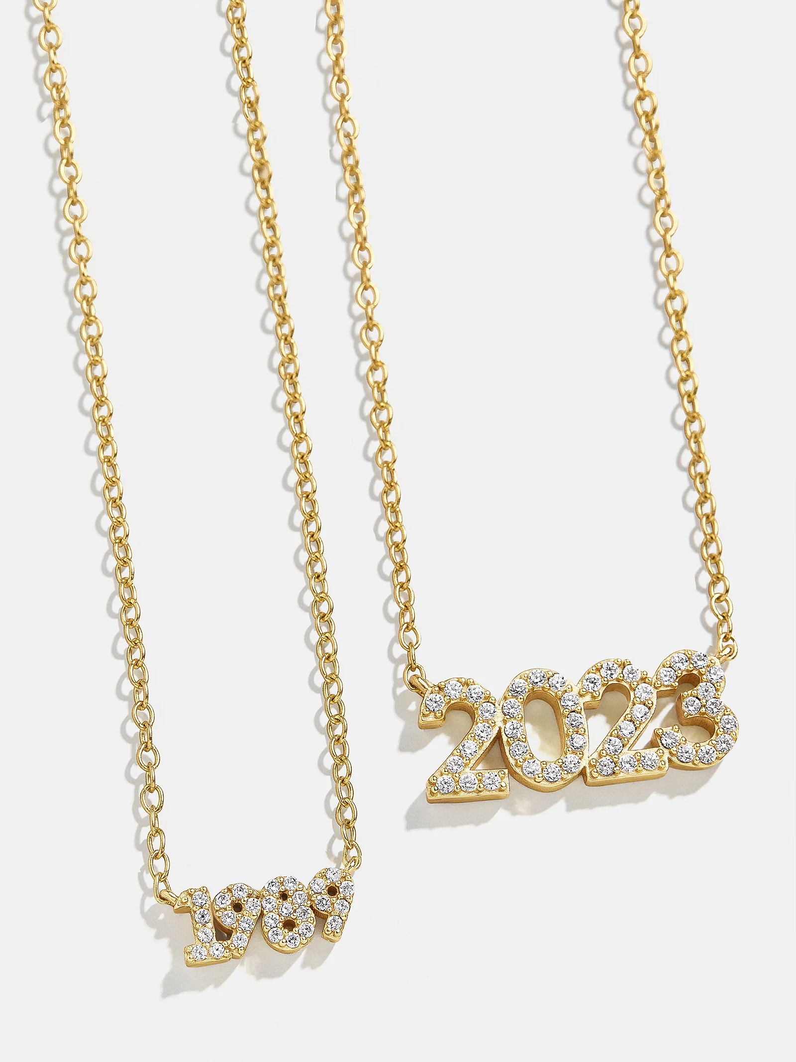 14K Gold Block Font Custom Number Necklace - Block Font Numbers - Image 4