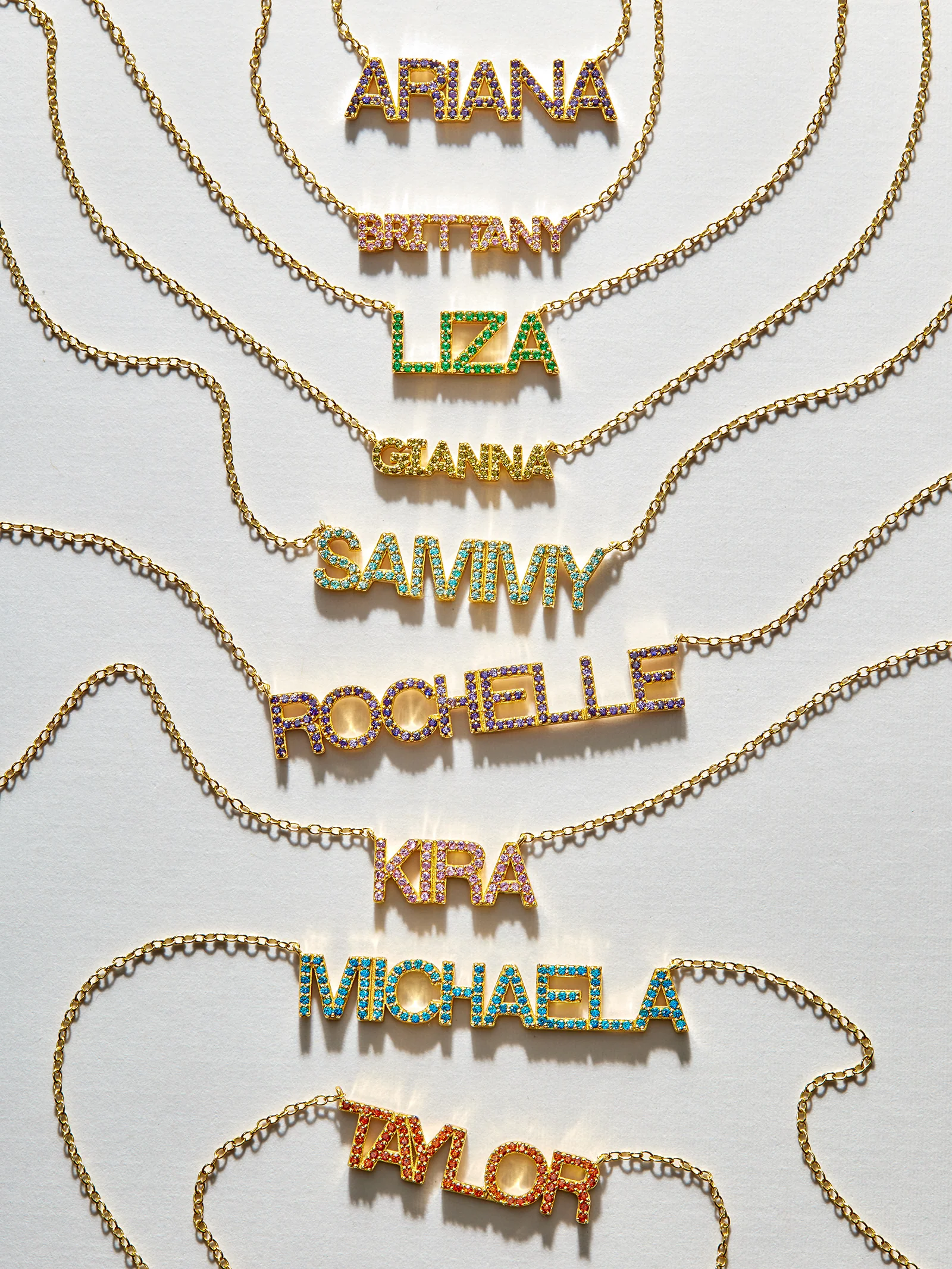 14K Gold Birthstone Custom Nameplate Necklace - Amethyst - Image 9