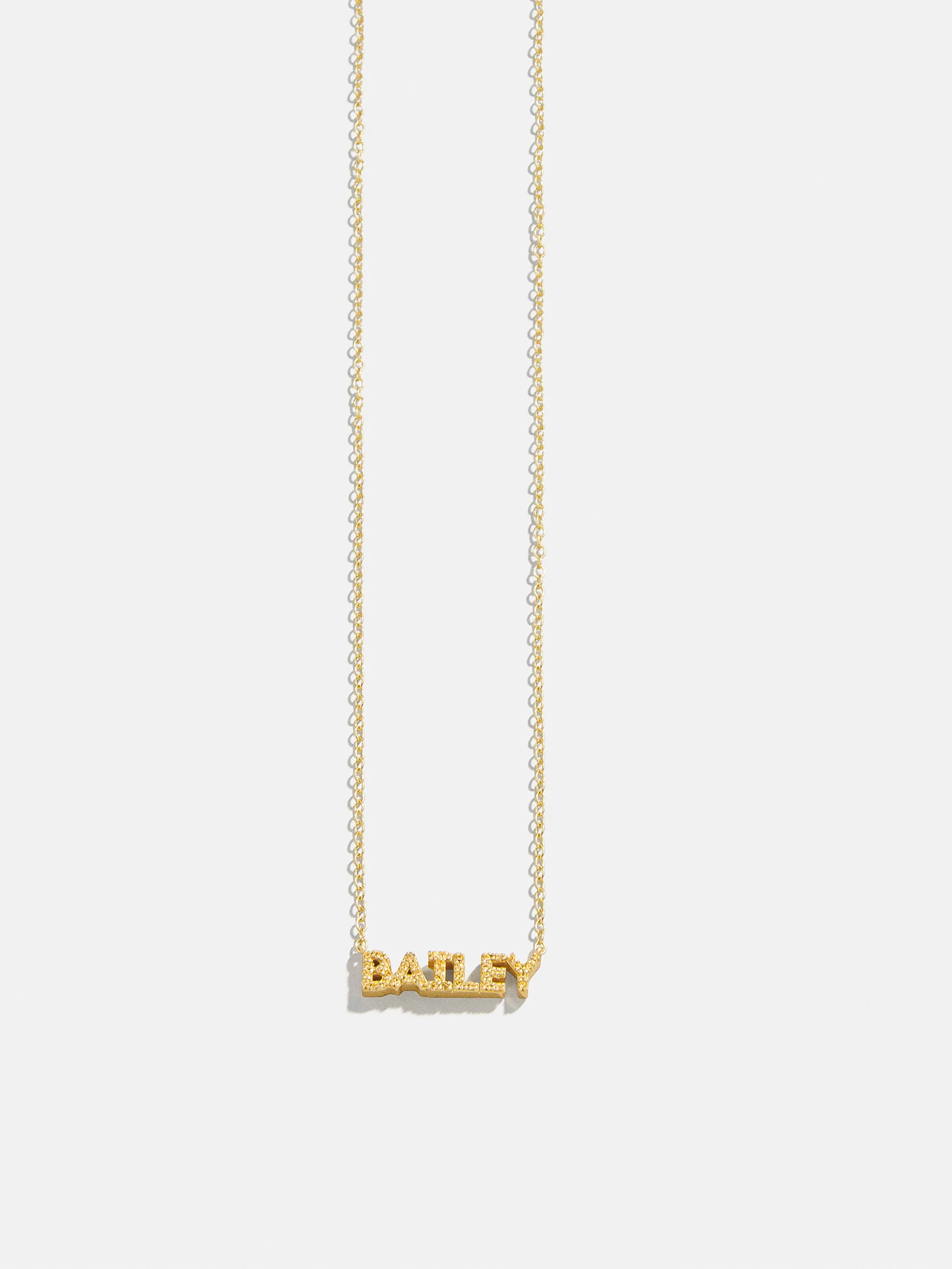 14K Gold Birthstone Custom Nameplate Necklace - Topaz - Image 3