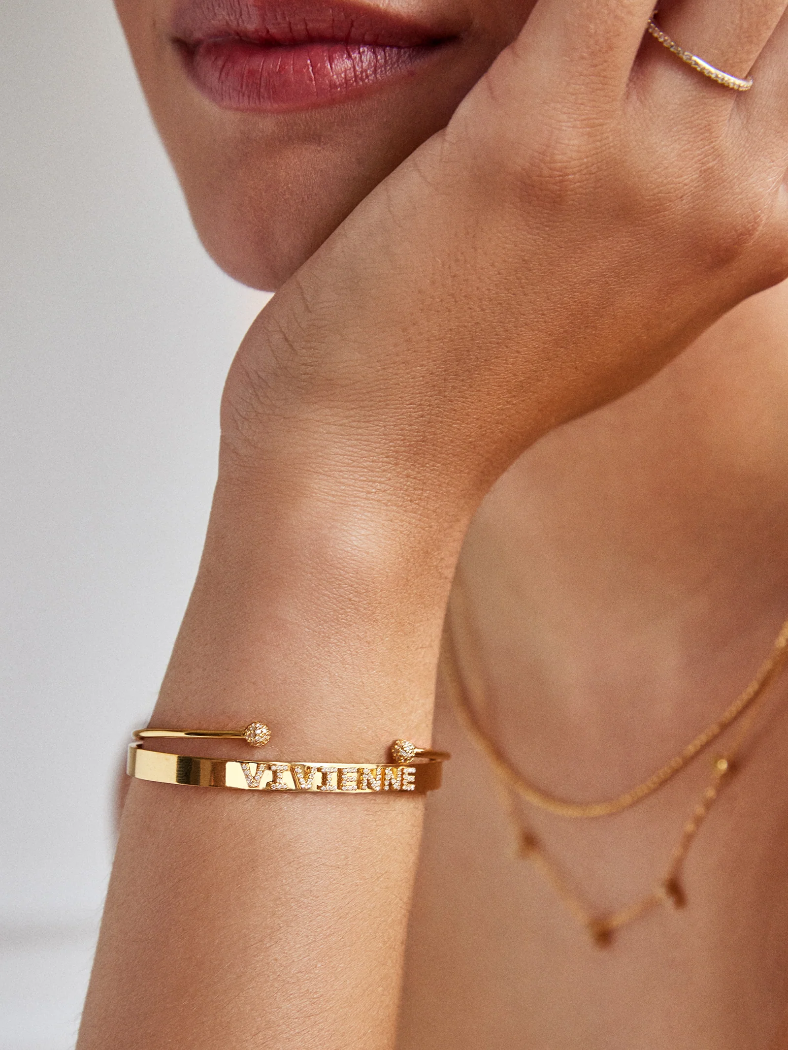 14K Gold Custom Cuff Bracelet - Image 6