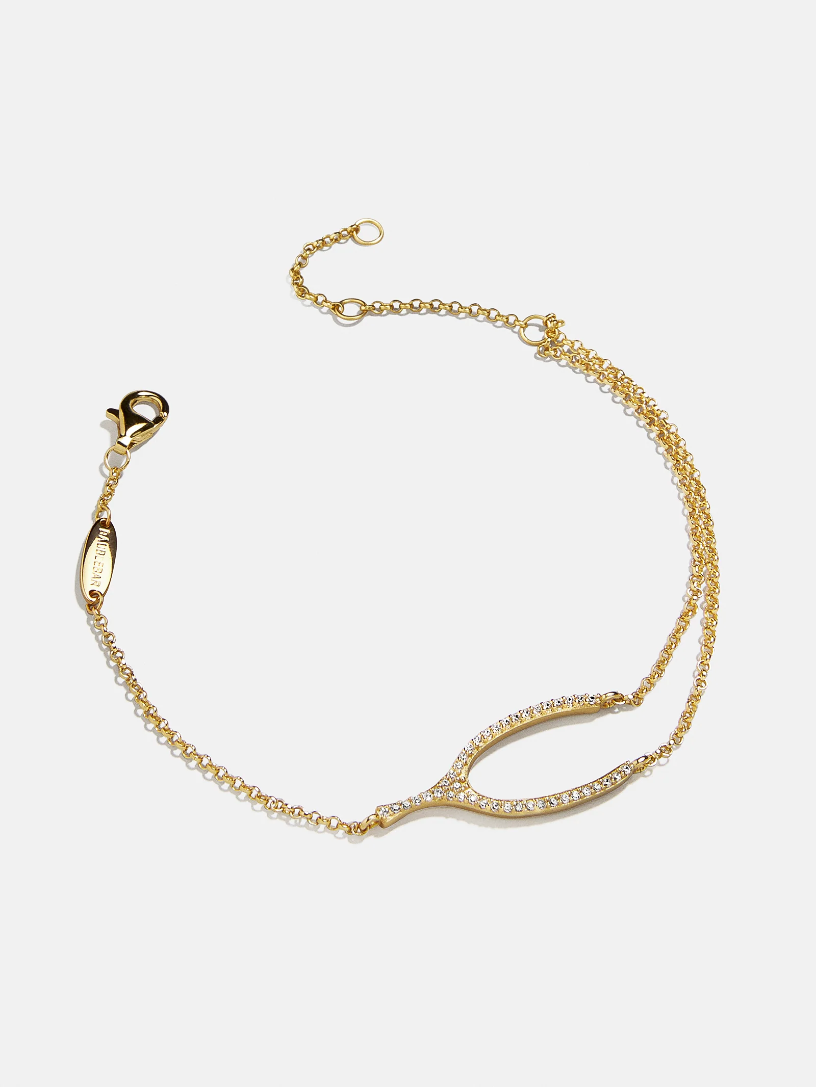 Sabrina 18K Gold Motif Bracelet - Wishbone - Image 3