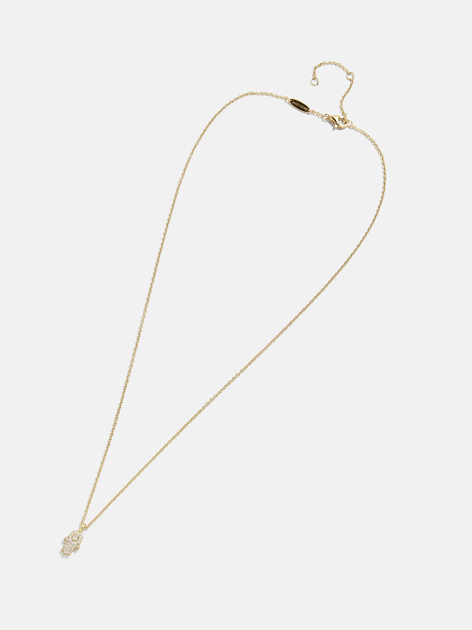 18K Gold Motif Necklace - Hamsa - Image 3