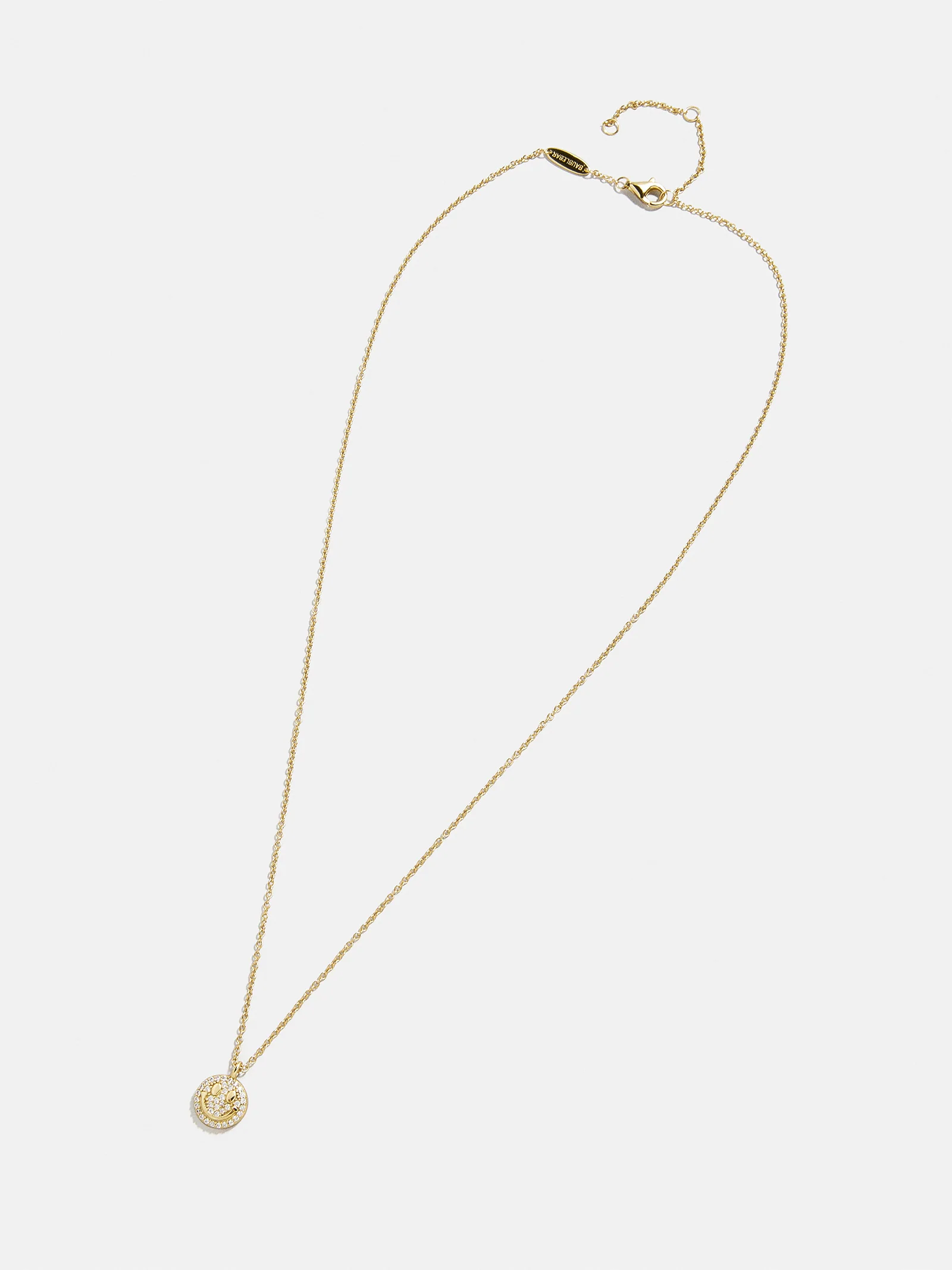 18K Gold Motif Necklace - Smiley Face - Image 3