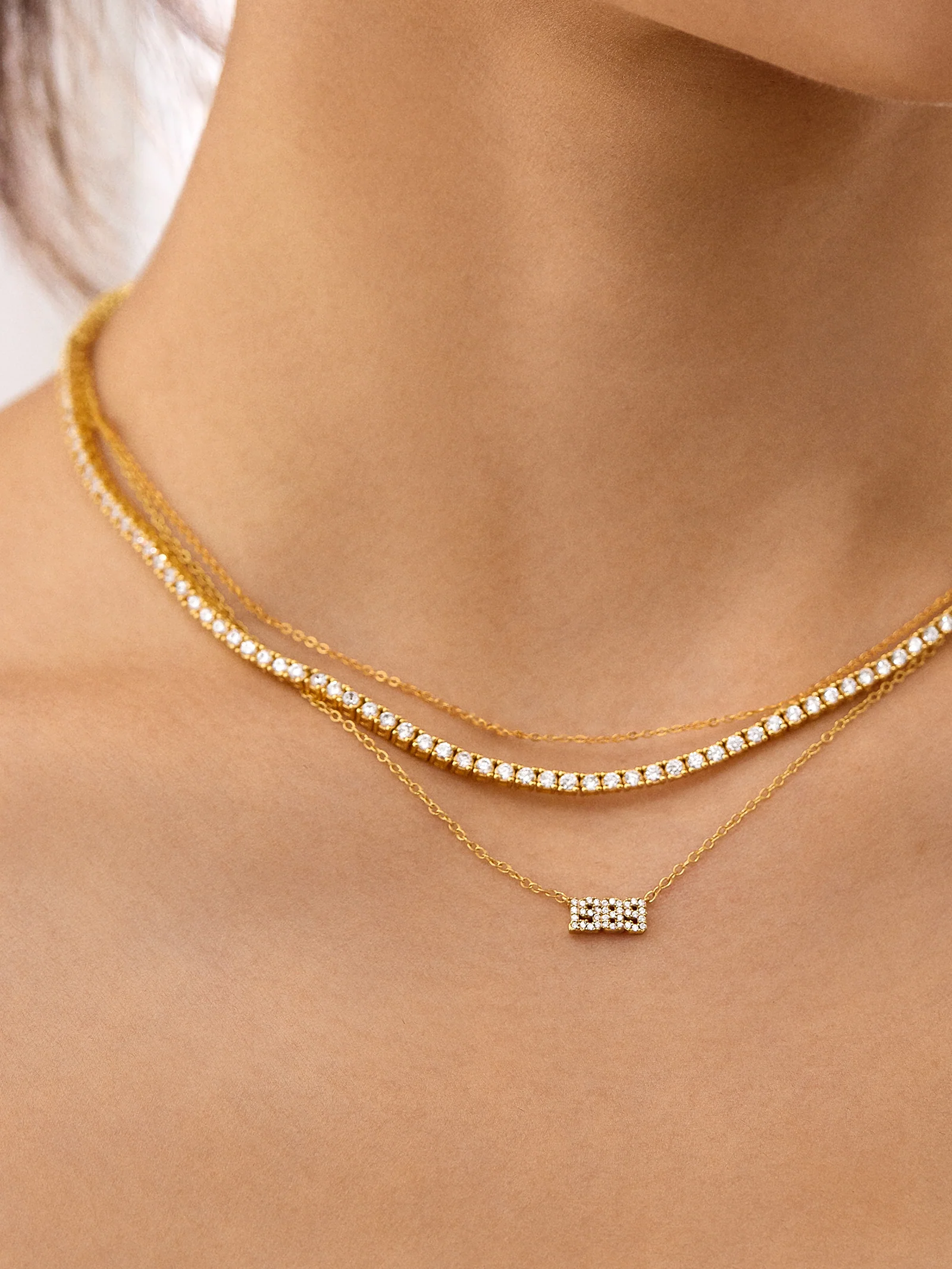 14K Gold Varsity Font Custom Number Necklace - Varsity Font Numbers - Image 5
