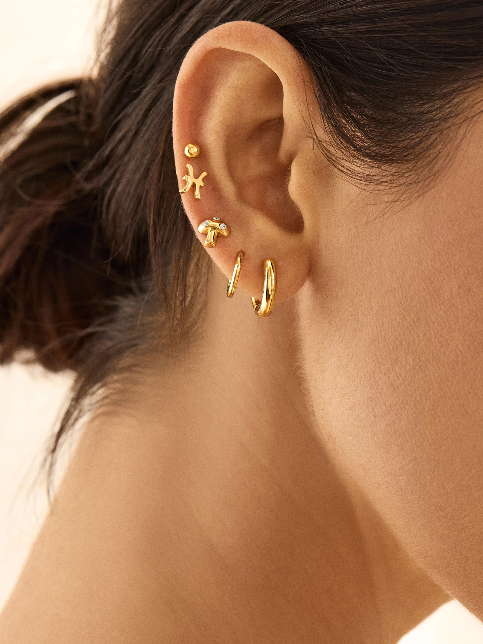18K Gold Zodiac Earrings - 18K Gold - Image 16