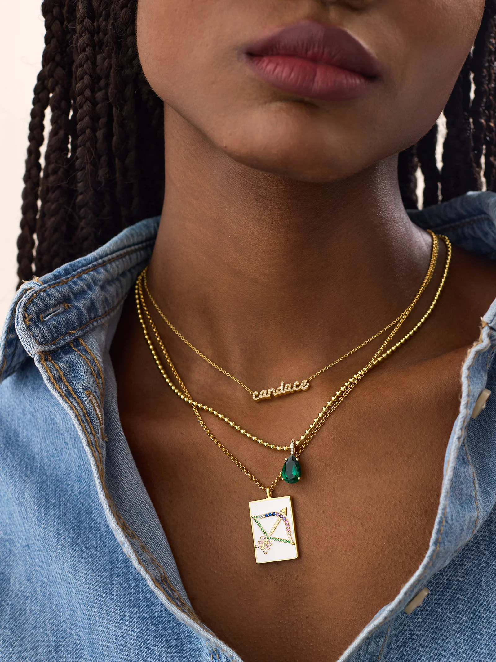 Reversible 18K Gold Zodiac Pendant Necklace - Aries - Image 5