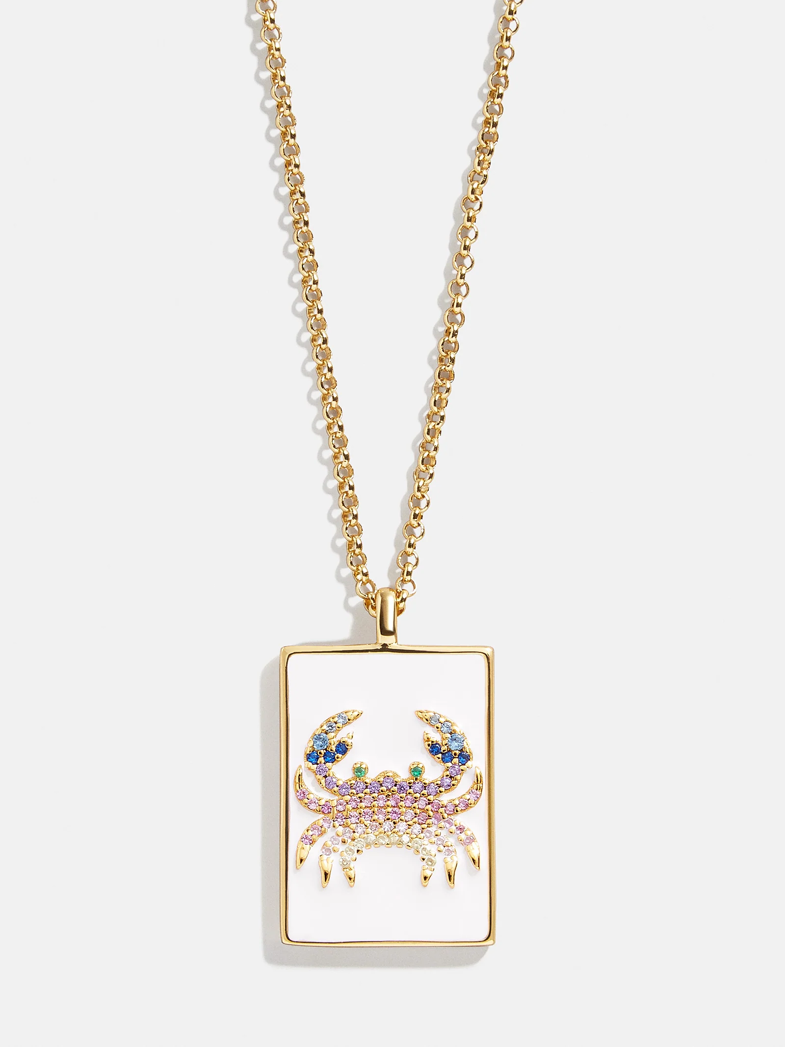 Reversible 18K Gold Zodiac Pendant Necklace - Cancer - Image 7