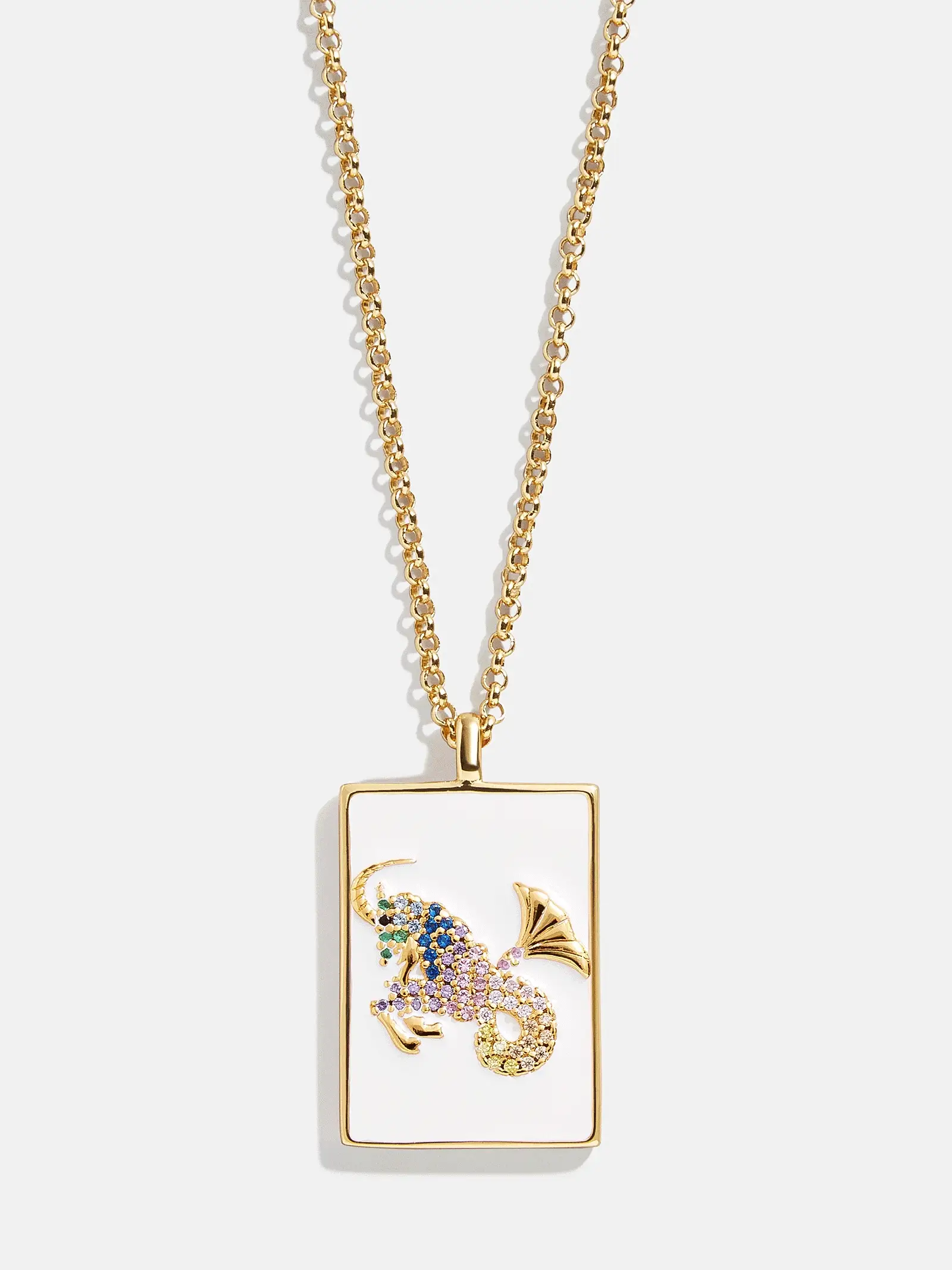 Reversible 18K Gold Zodiac Pendant Necklace - Capricorn - Image 3