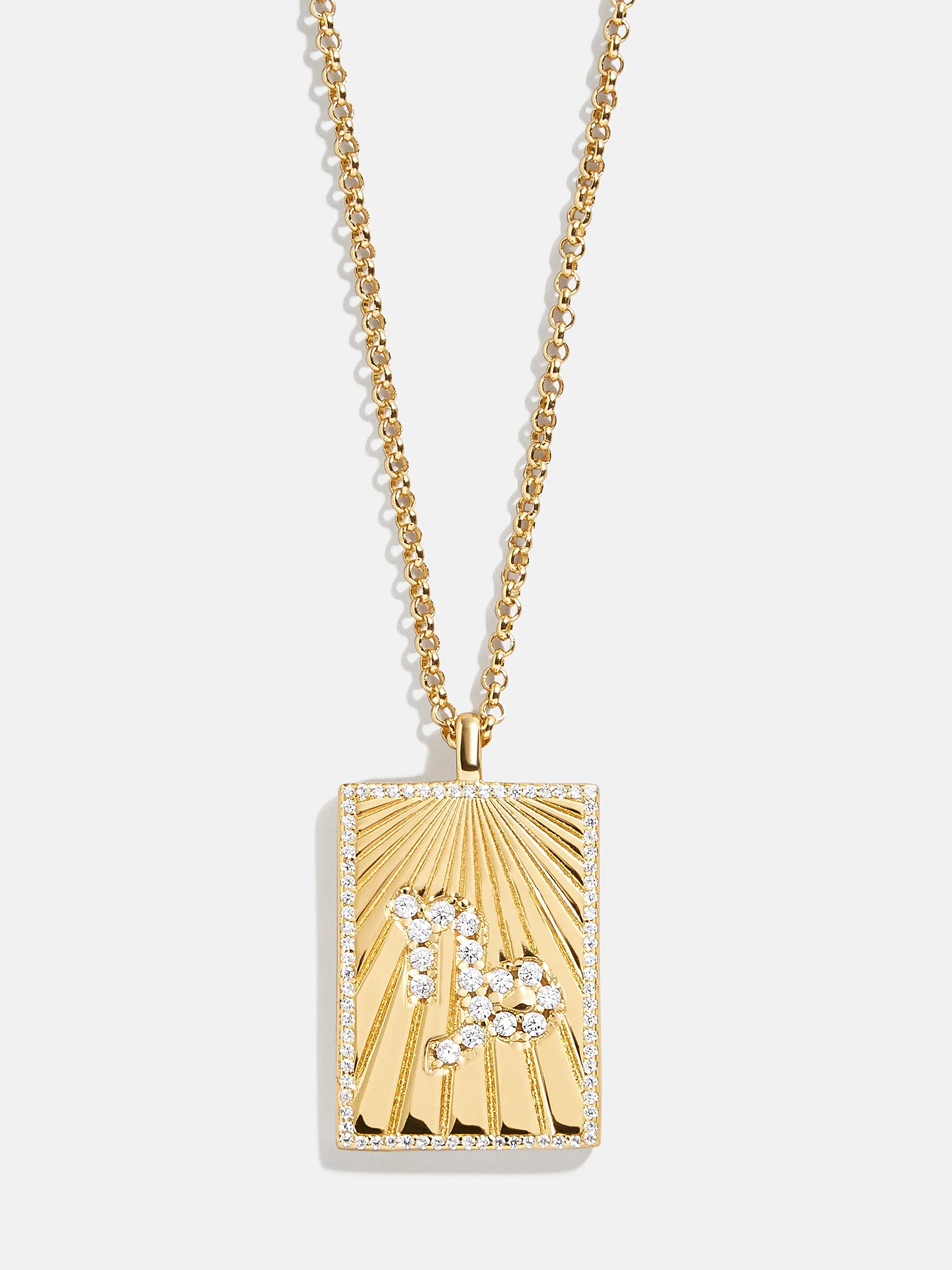 Reversible 18K Gold Zodiac Pendant Necklace - Capricorn - Image 6