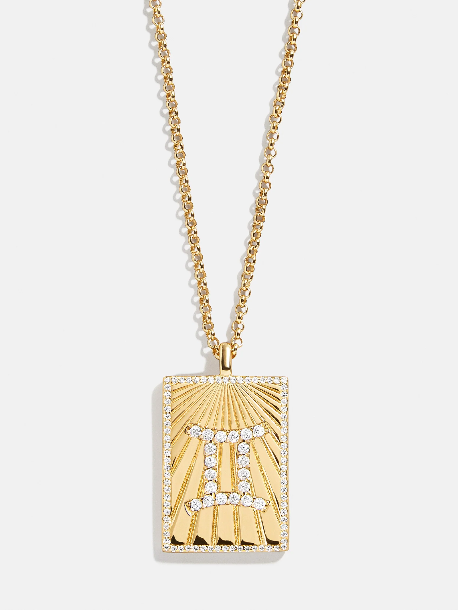 Reversible 18K Gold Zodiac Pendant Necklace - Gemini - Image 6