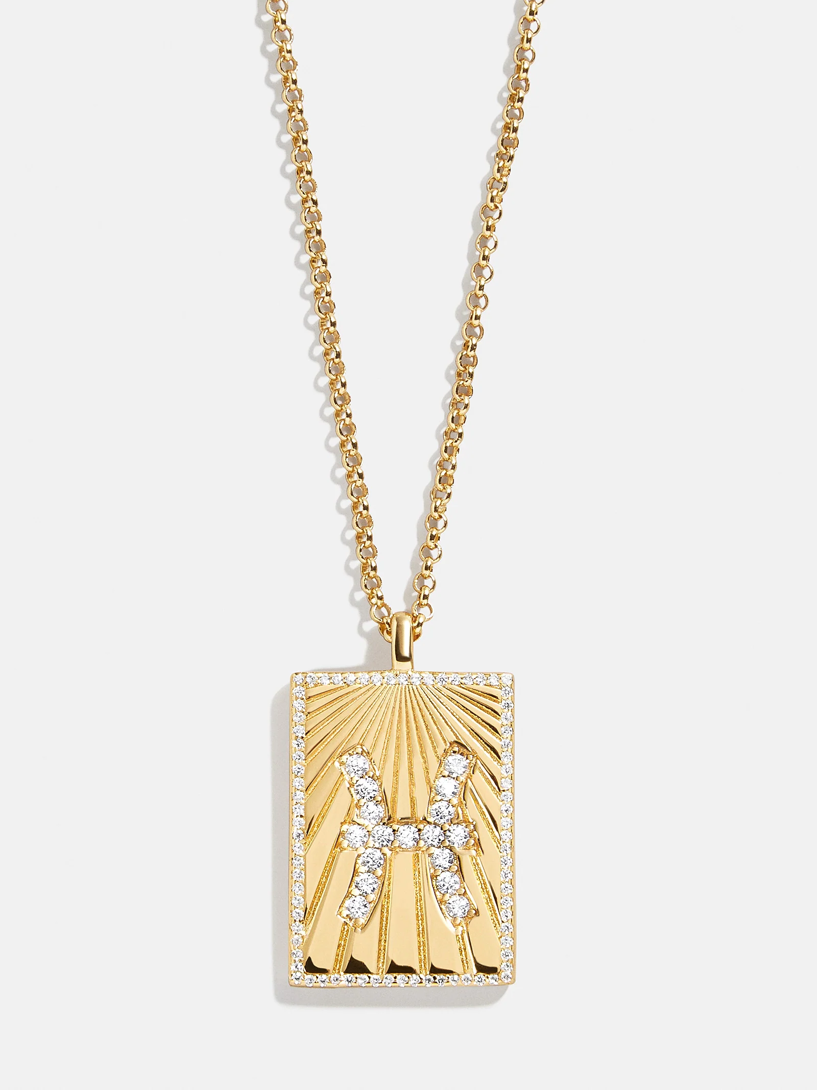 Reversible 18K Gold Zodiac Pendant Necklace - Pisces
