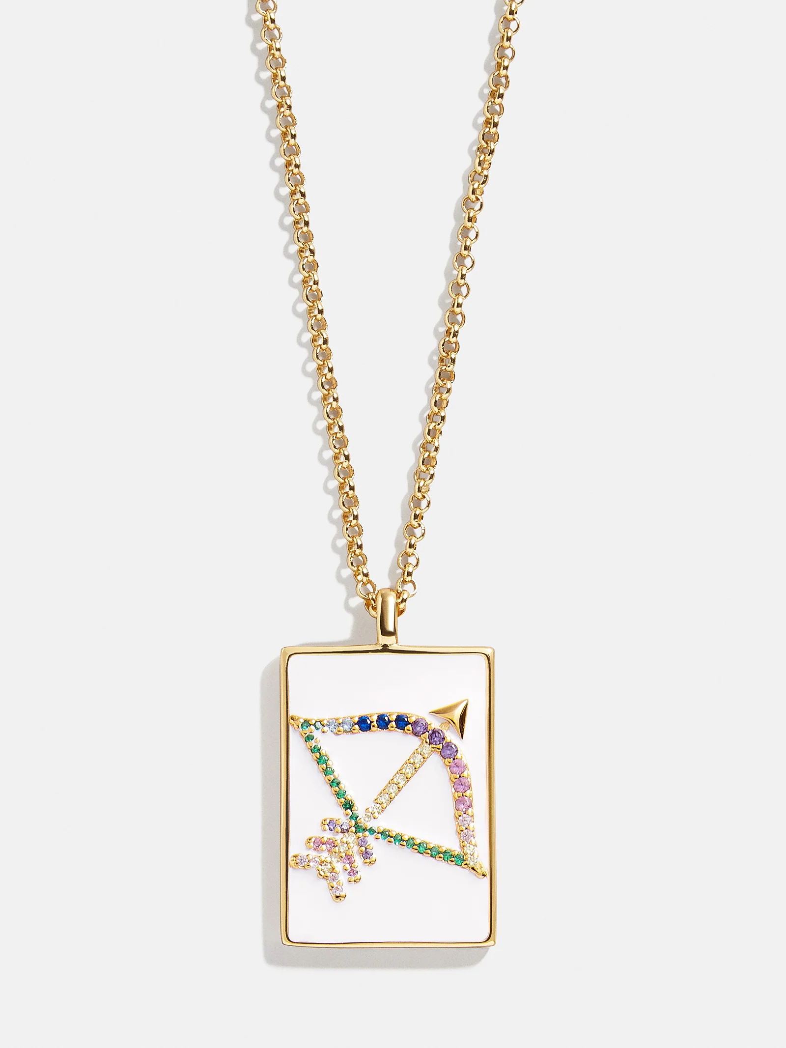 Reversible 18K Gold Zodiac Pendant Necklace - Sagittarius - Image 7