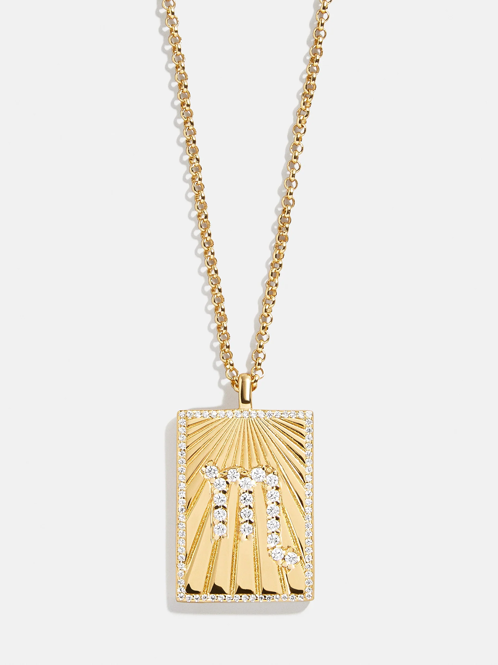 Reversible 18K Gold Zodiac Pendant Necklace - Scorpio
