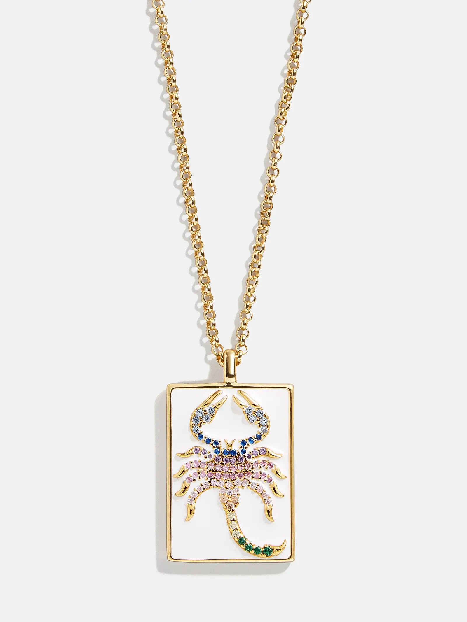 Reversible 18K Gold Zodiac Pendant Necklace - Scorpio - Image 3