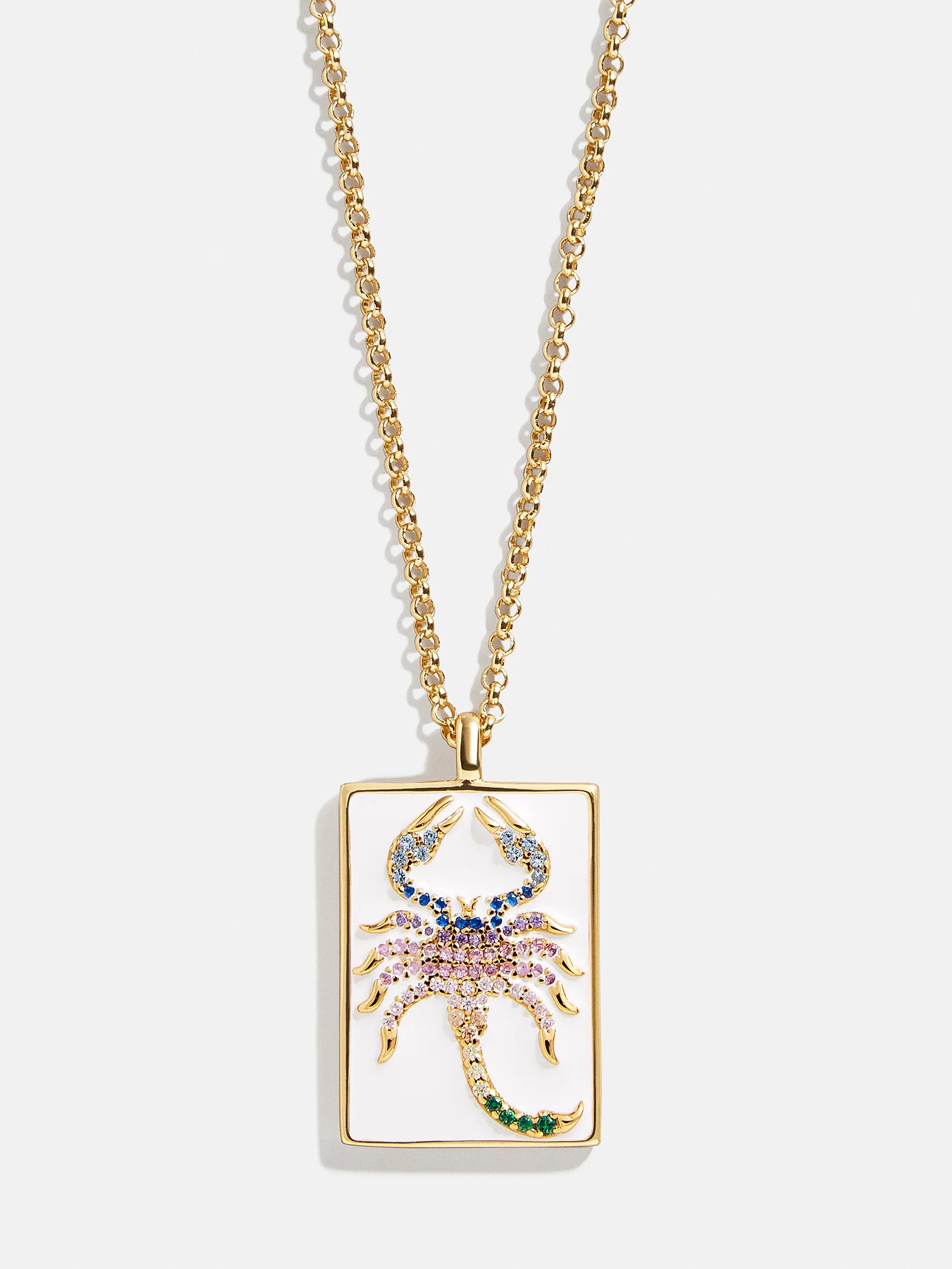 Reversible 18K Gold Zodiac Pendant Necklace - Scorpio - Image 7
