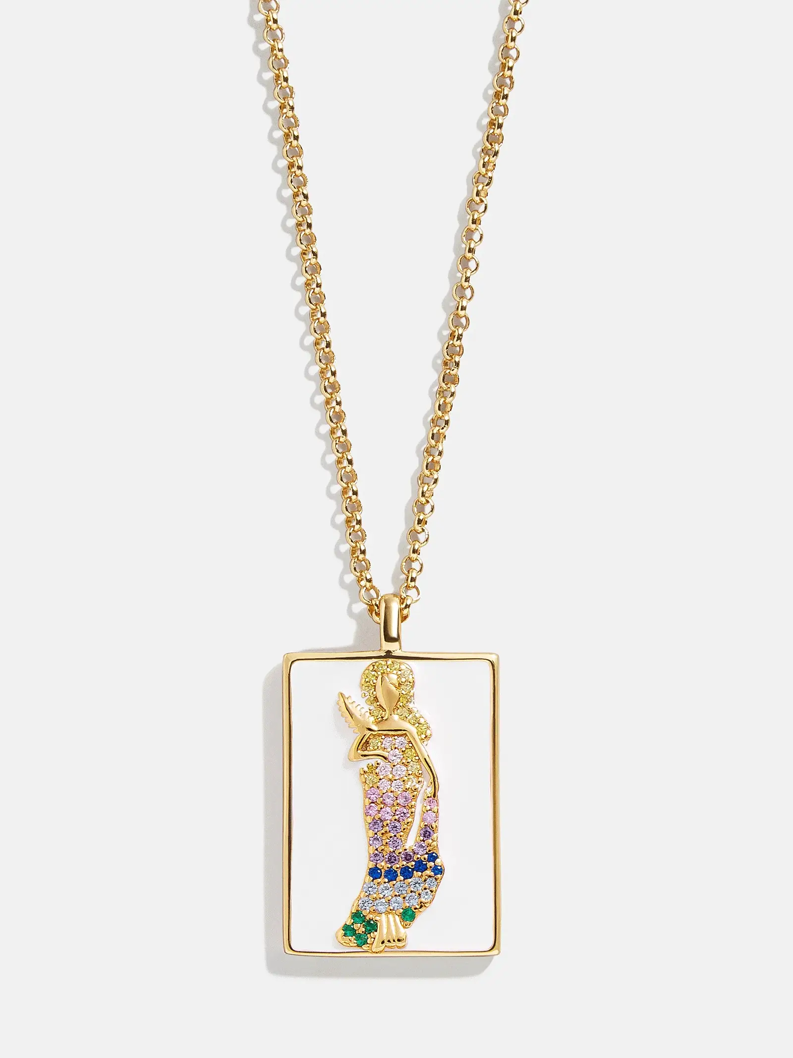Reversible 18K Gold Zodiac Pendant Necklace - Virgo - Image 3