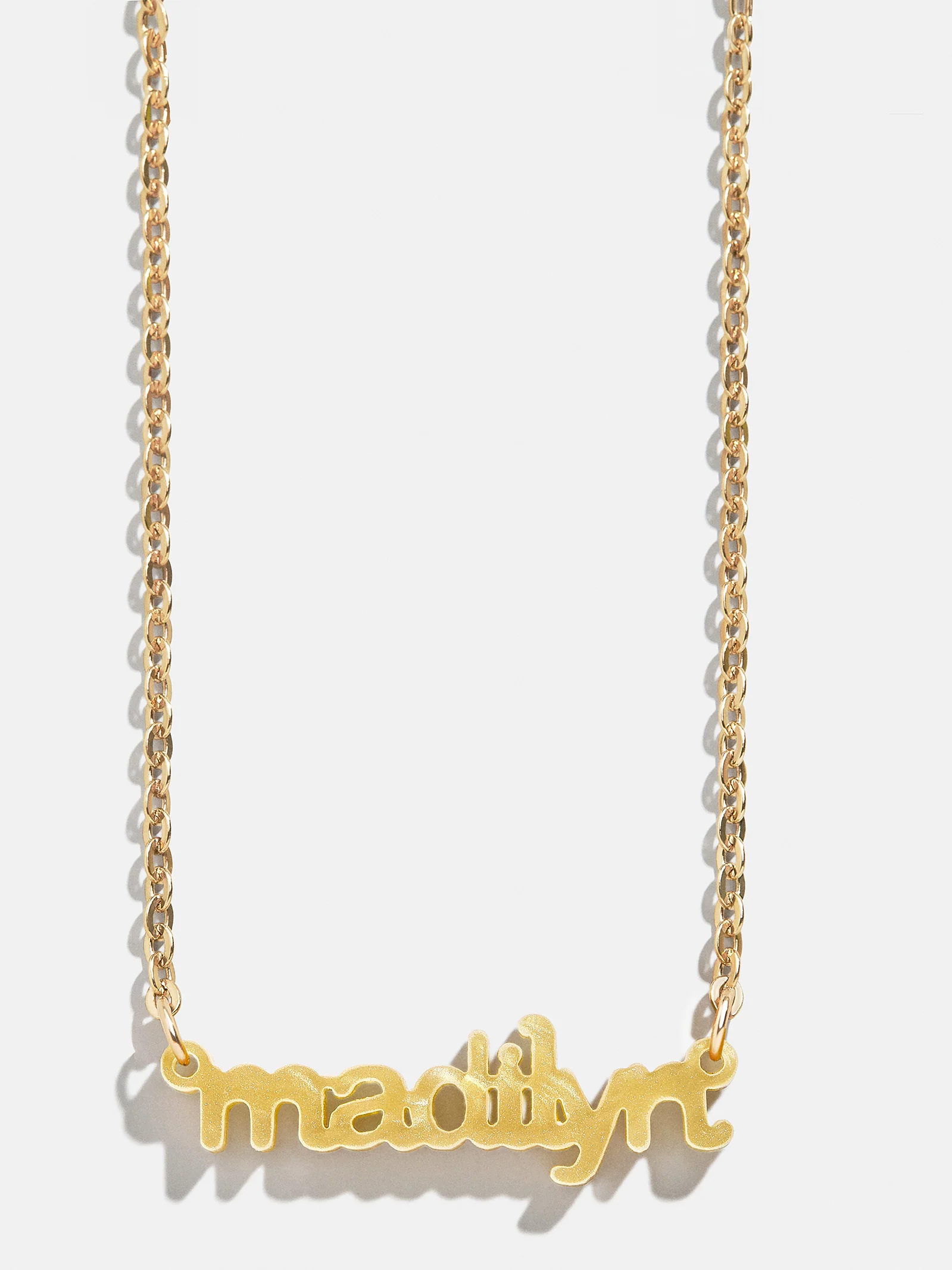 Acrylic Custom Nameplate Necklace - Gold - Image 17