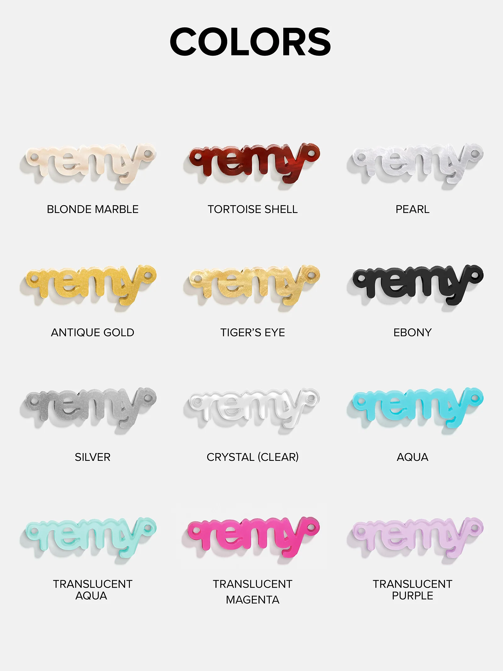 Acrylic Custom Nameplate Necklace - Gold - Image 25