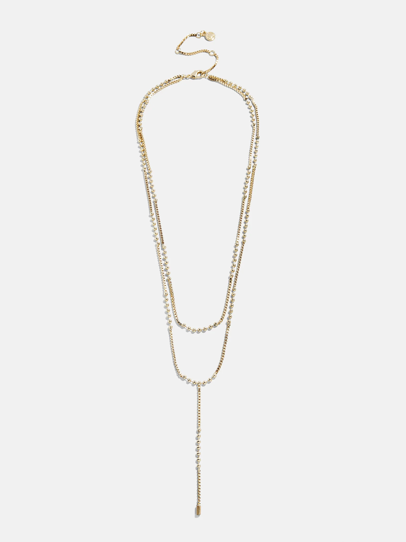 Amaya Lariat Layered Necklace - Gold - Image 3