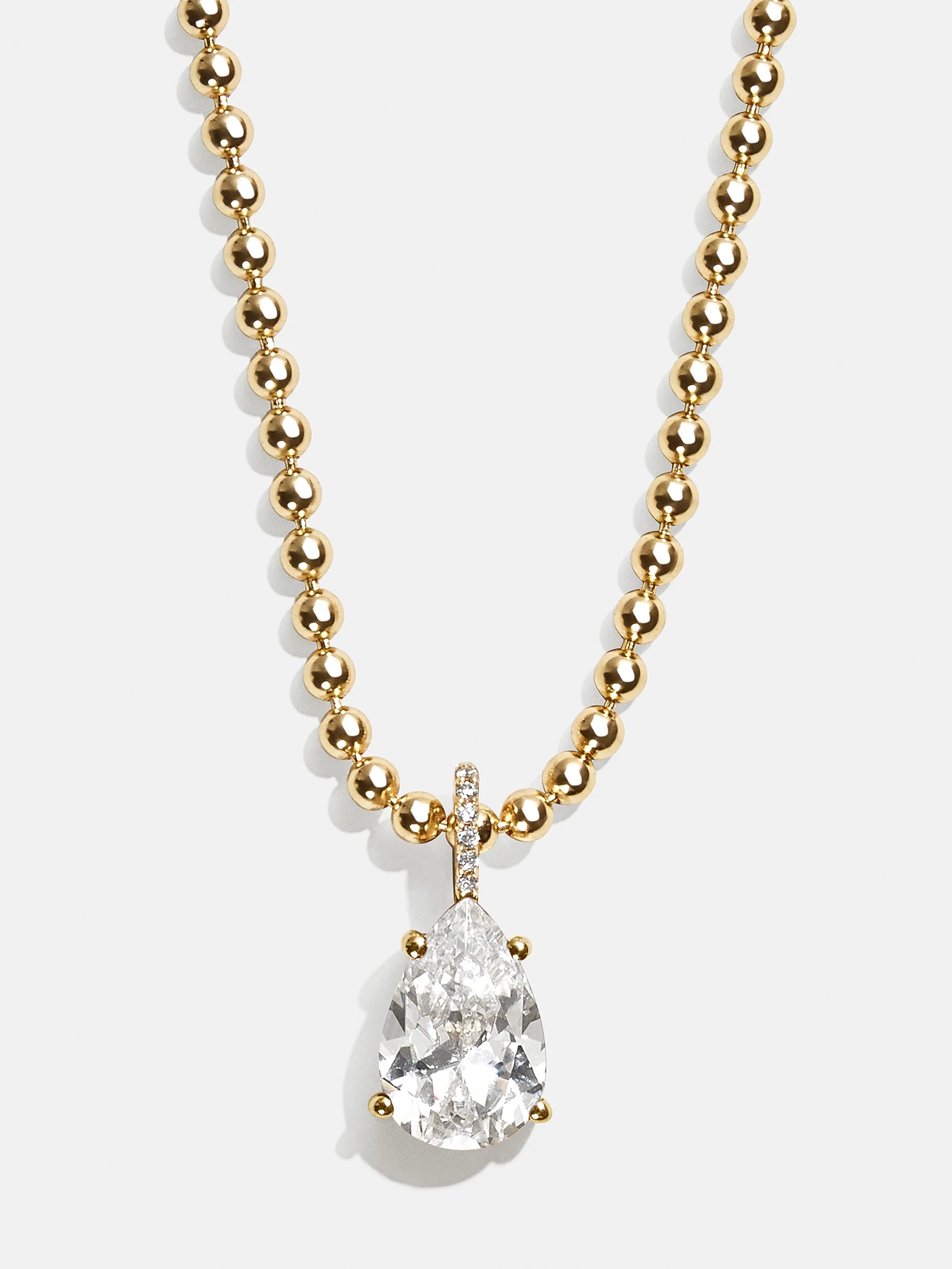 Esther 18K Gold Plated Sterling Silver Birthstone Necklace - Crystal - Image 3