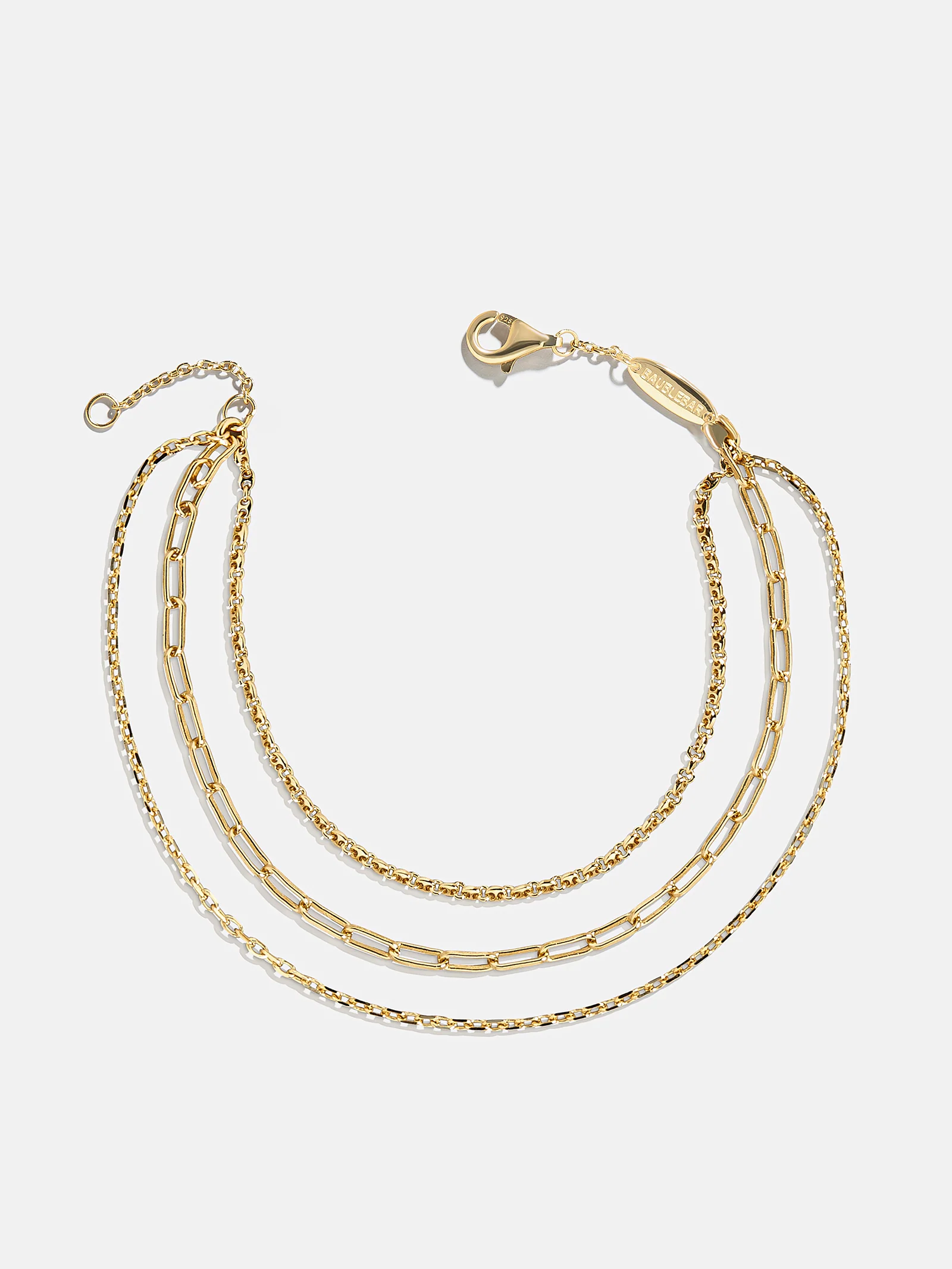 Ana 18K Gold Layered Bracelet - Gold/Pavé - Image 4