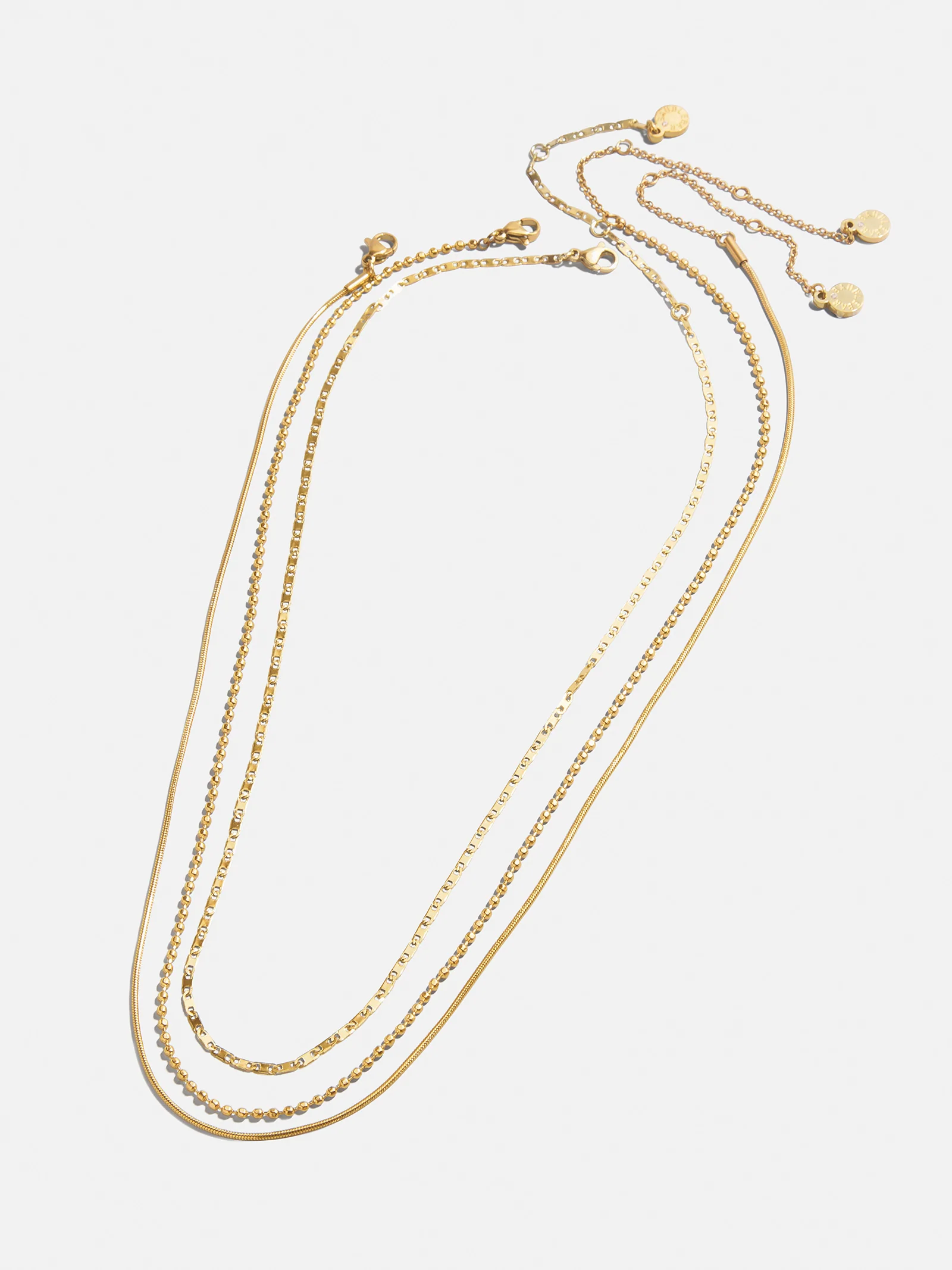 Anita Waterproof Necklace Set - Gold/Pavé - Image 3