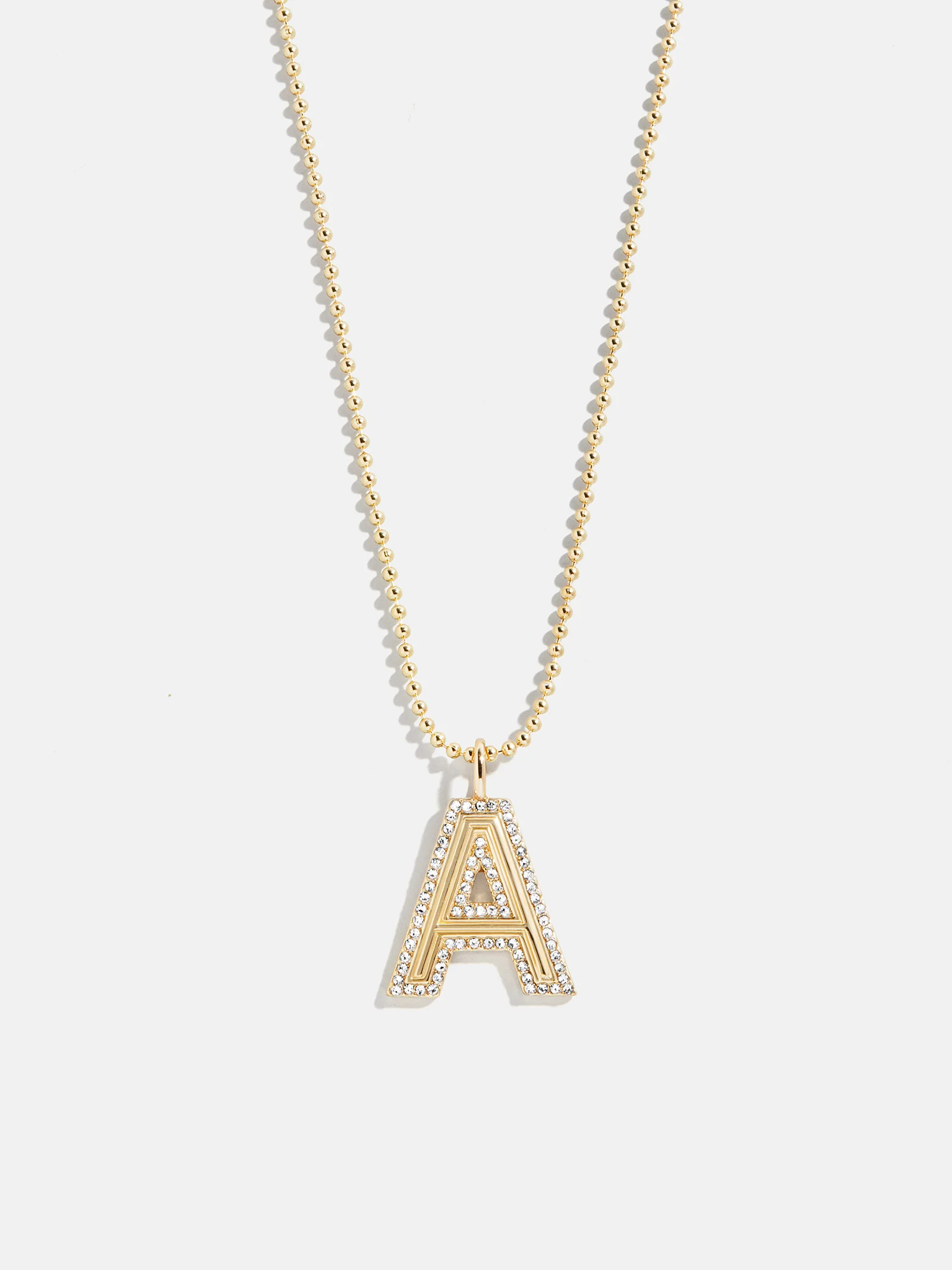 Arianna Initial Necklace - Gold/Pavé - Image 3