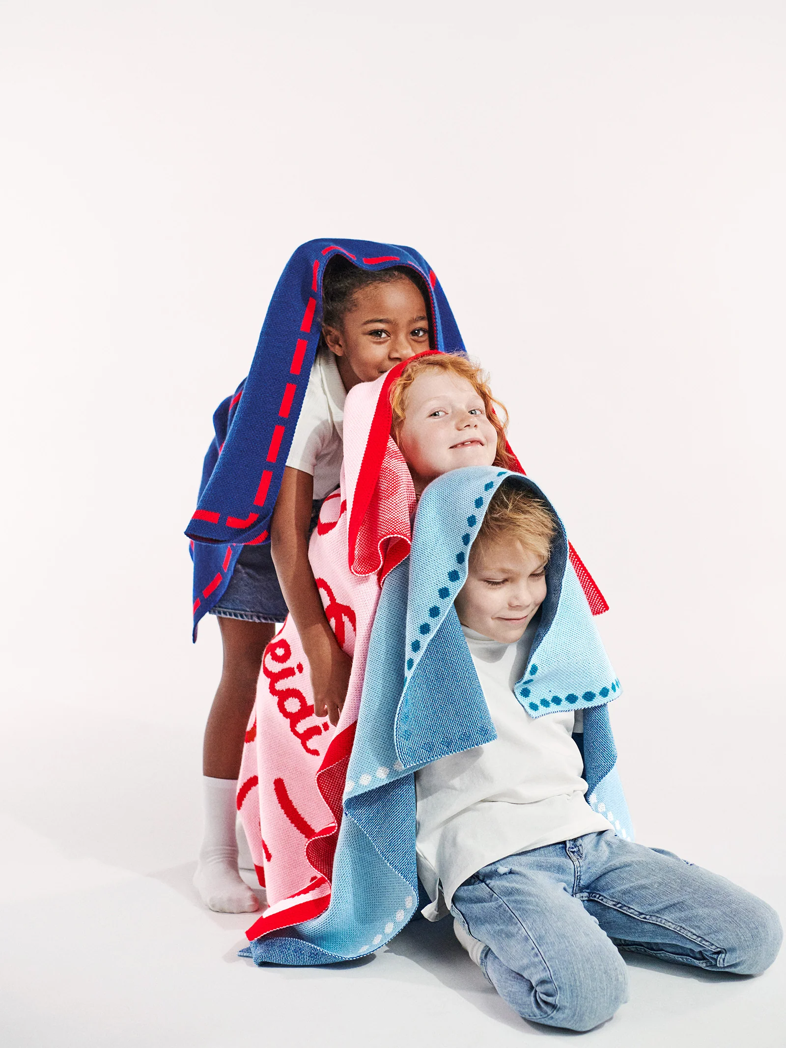 Baby Steps Kids' Custom Blanket - Light Blue/Navy - Image 3