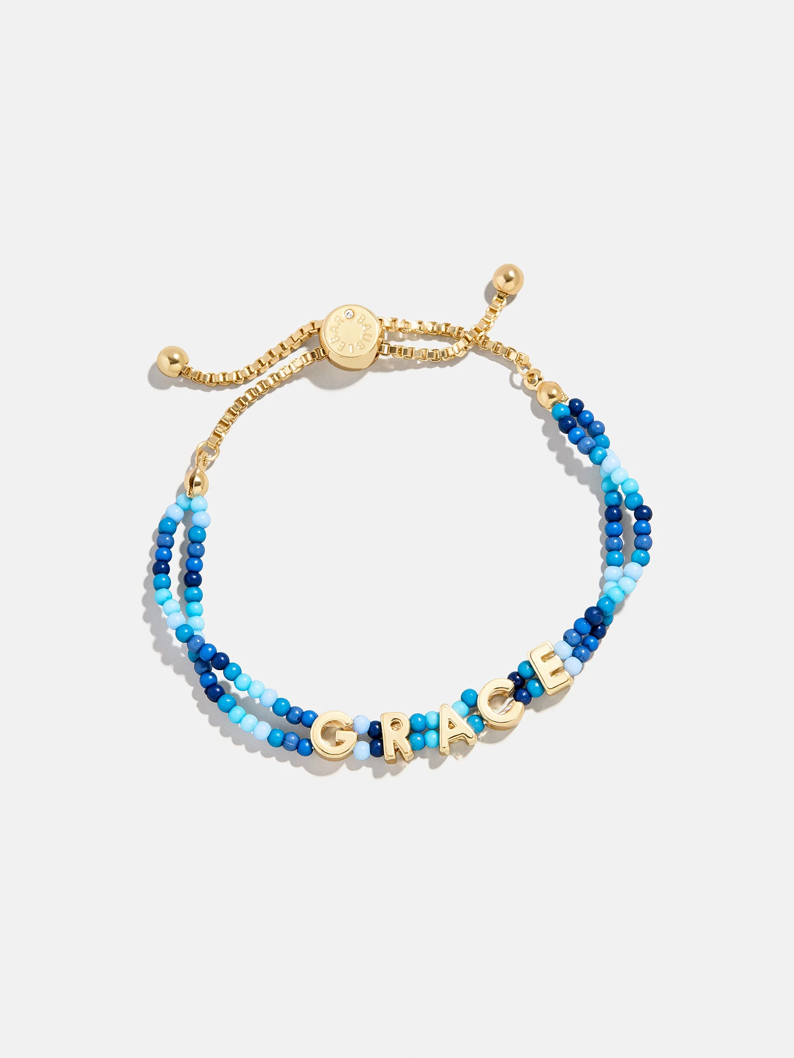 Bead Mine Kids’ Custom Name Bracelet - Blue Multi - Image 3
