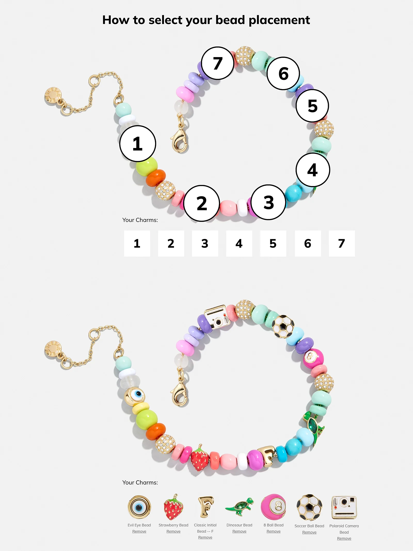 Beaded Custom Charm Bracelet - Multi Beaded Bracelet - Image 4