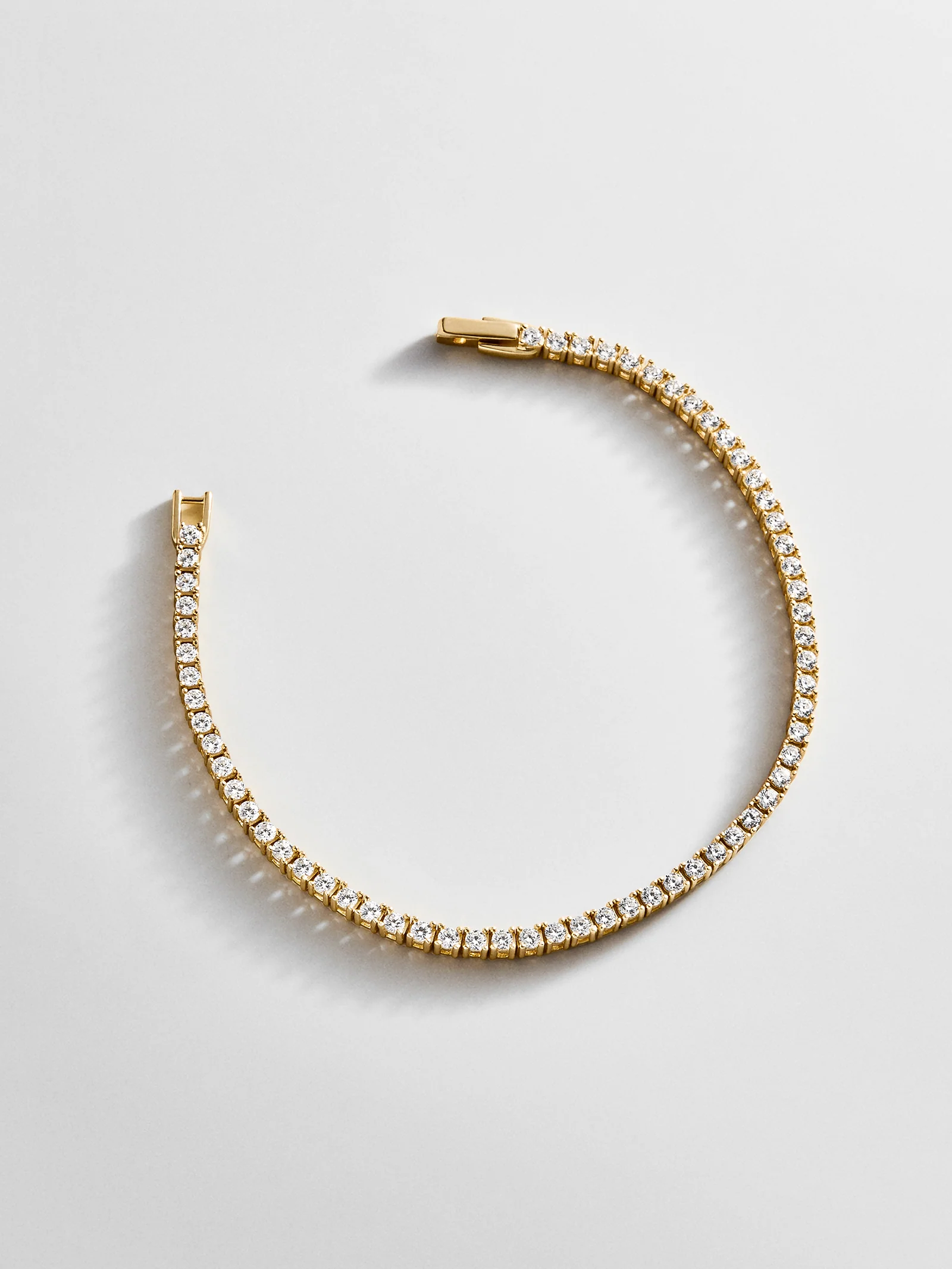 Billie 18K Gold Tennis Bracelet  - 18K Gold Plated Sterling Silver - Image 7