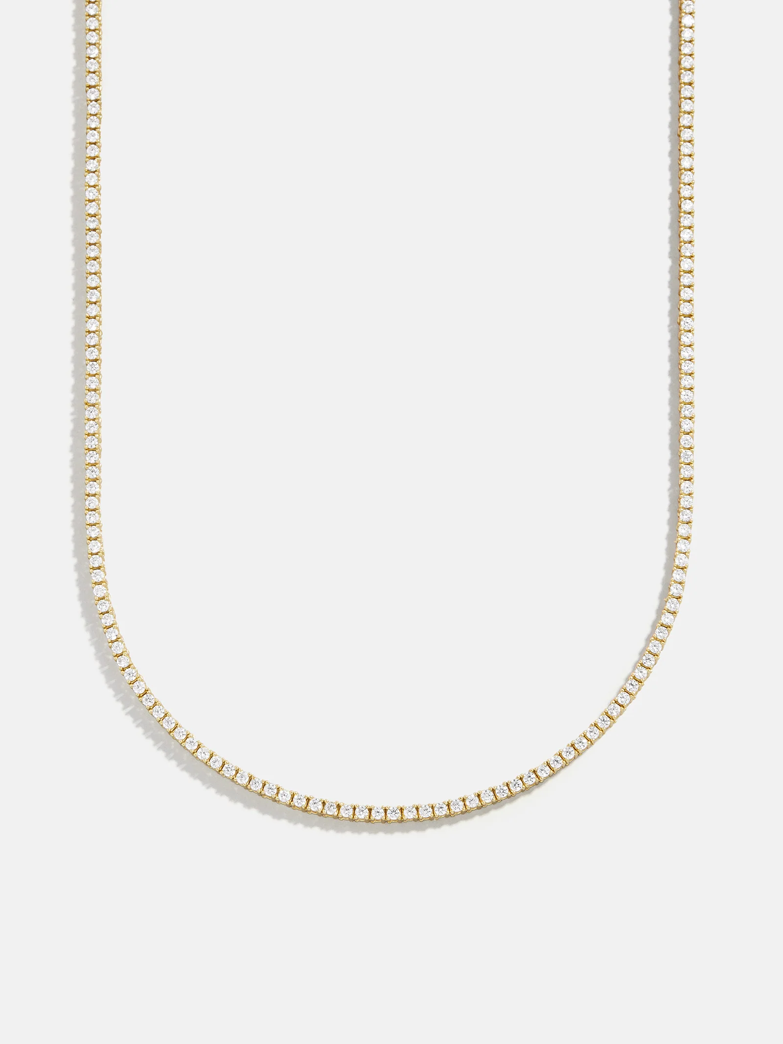 Billie 18K Gold Tennis Necklace - 18K Gold Plated Sterling Silver - Image 4