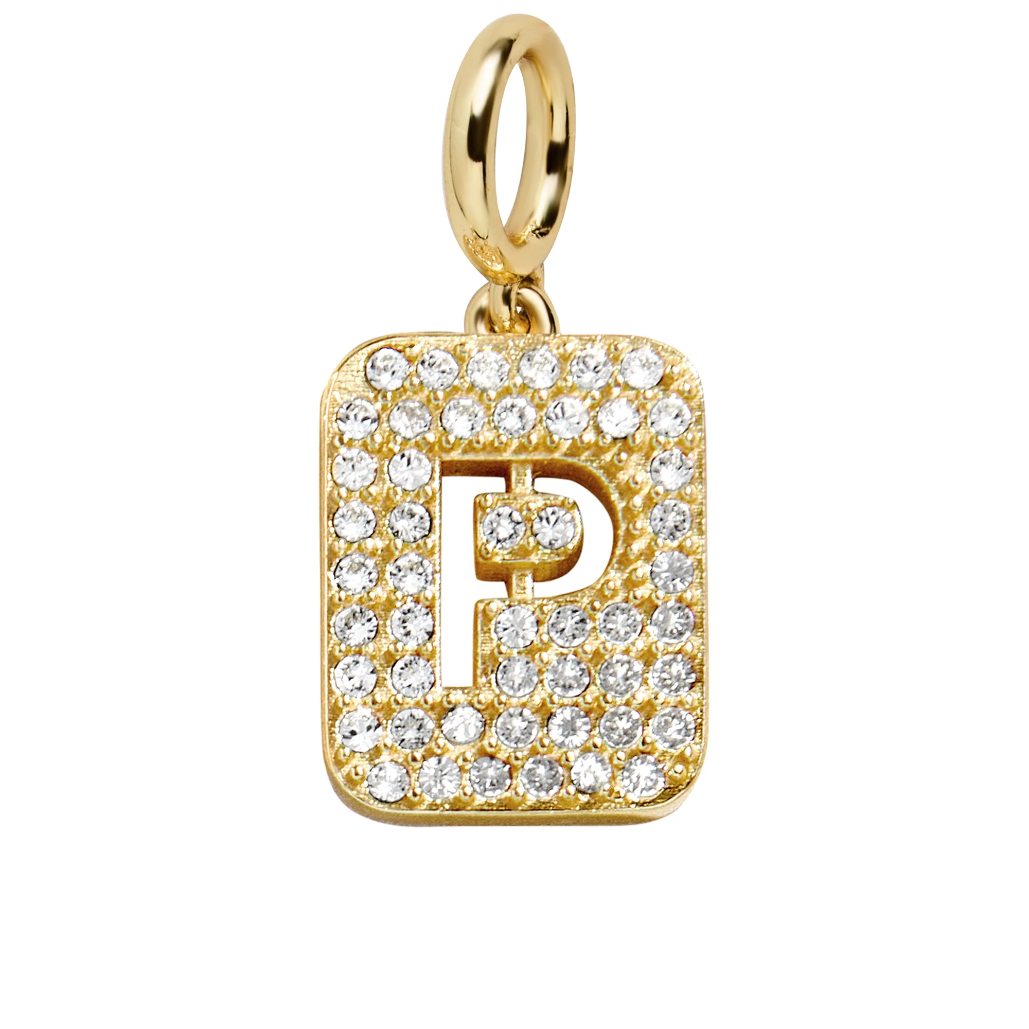 Block Pavé Initial Cluster Charm - P