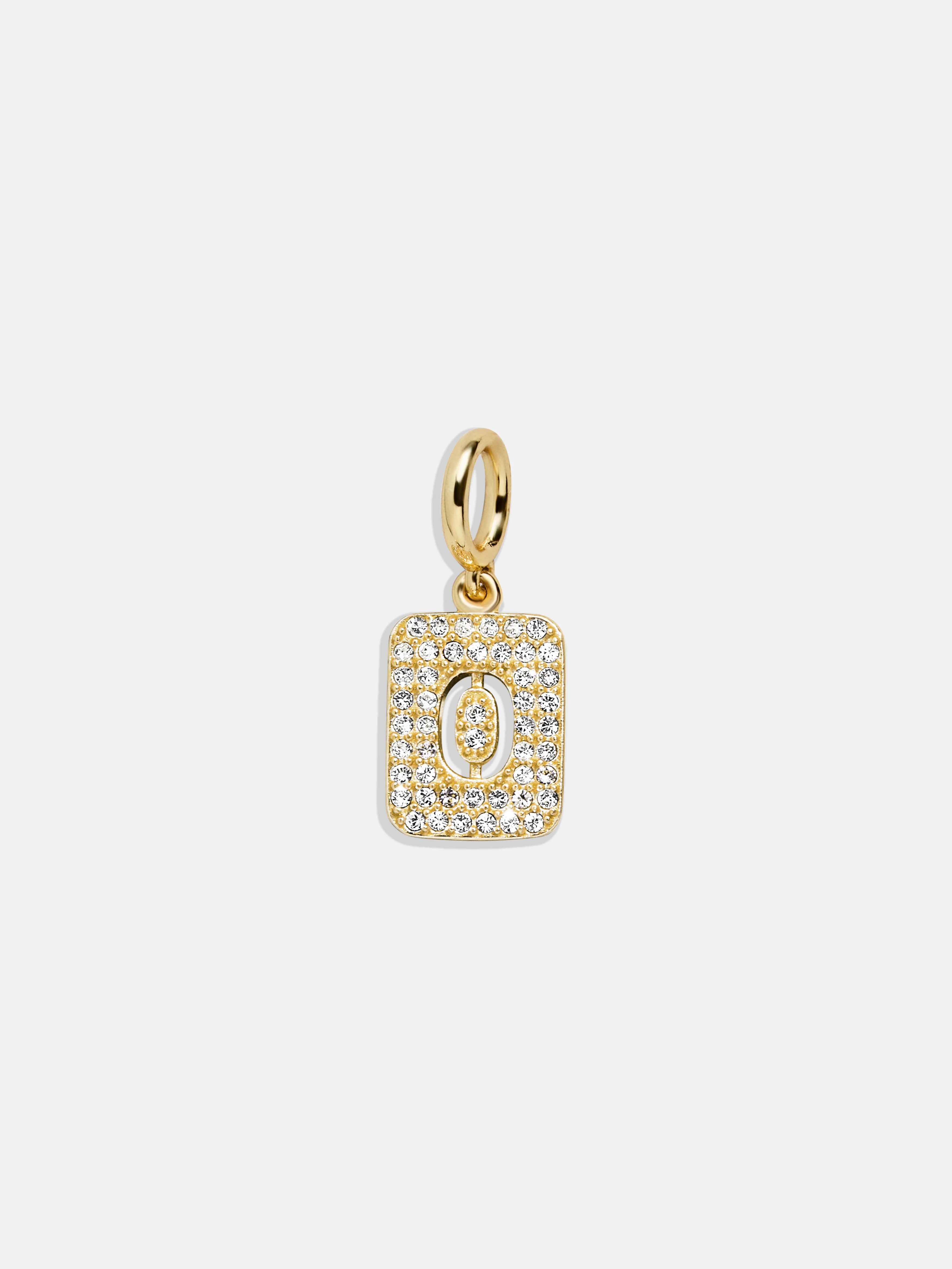 Block Pavé Number Cluster Charm - 0 - Image 2