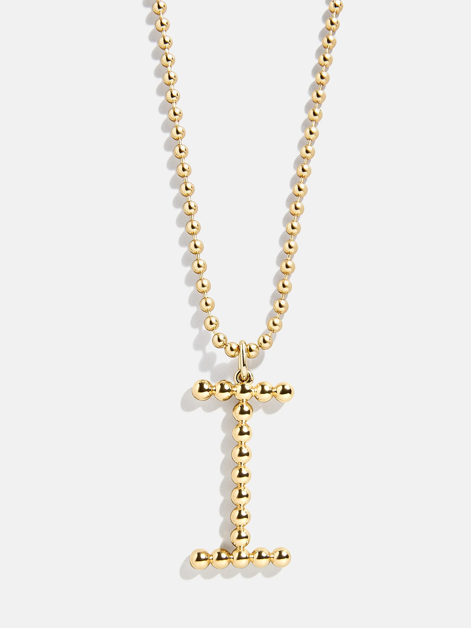 Oversized Initial Pisa Necklace - Gold - Image 11