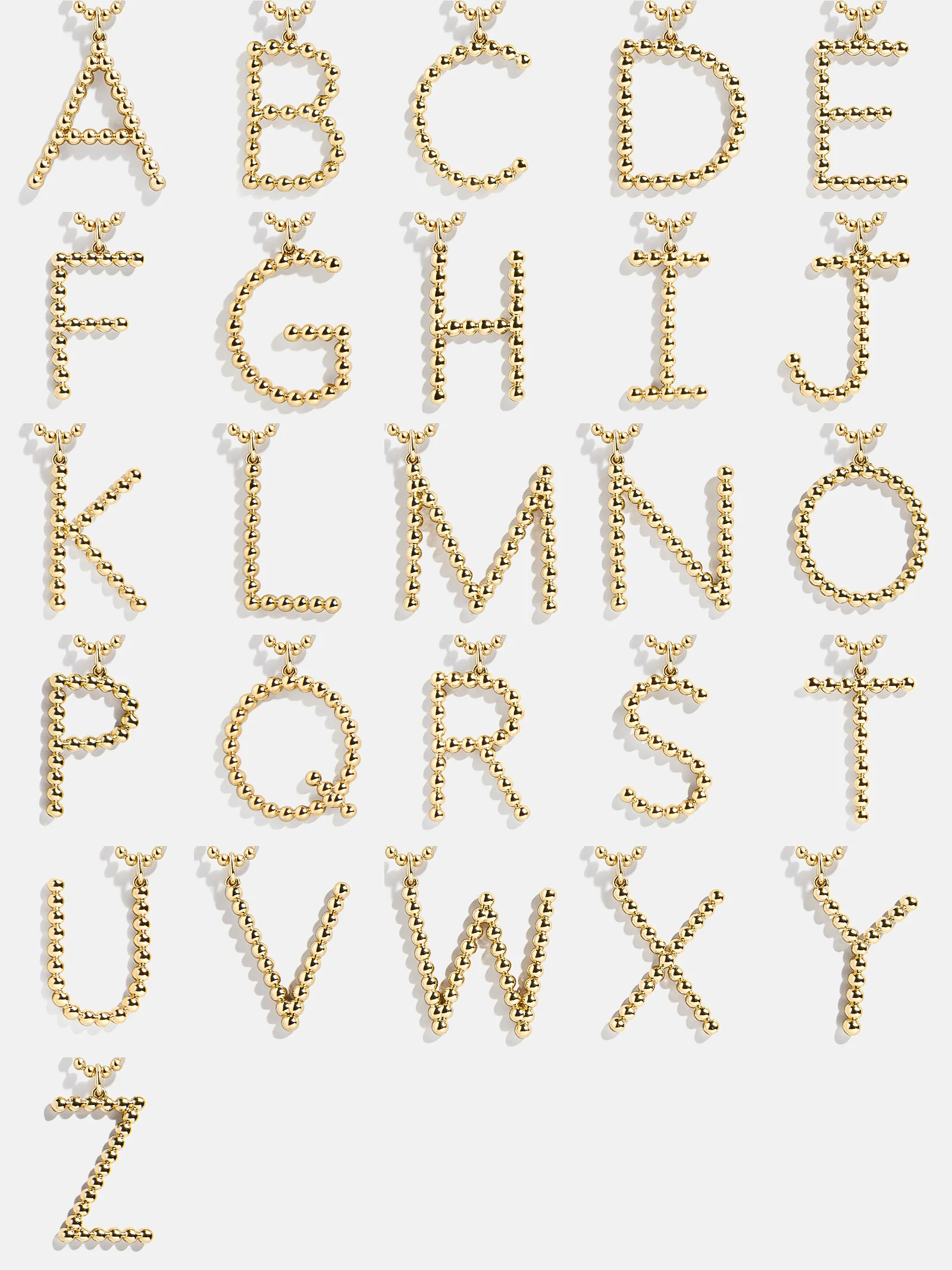 Oversized Initial Pisa Necklace - Gold - Image 31