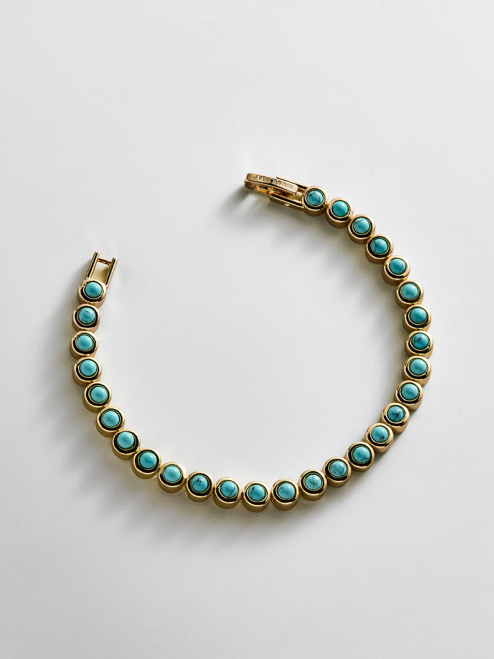 Nina Semi-Precious Bracelet - Gold/Turquoise - Image 4