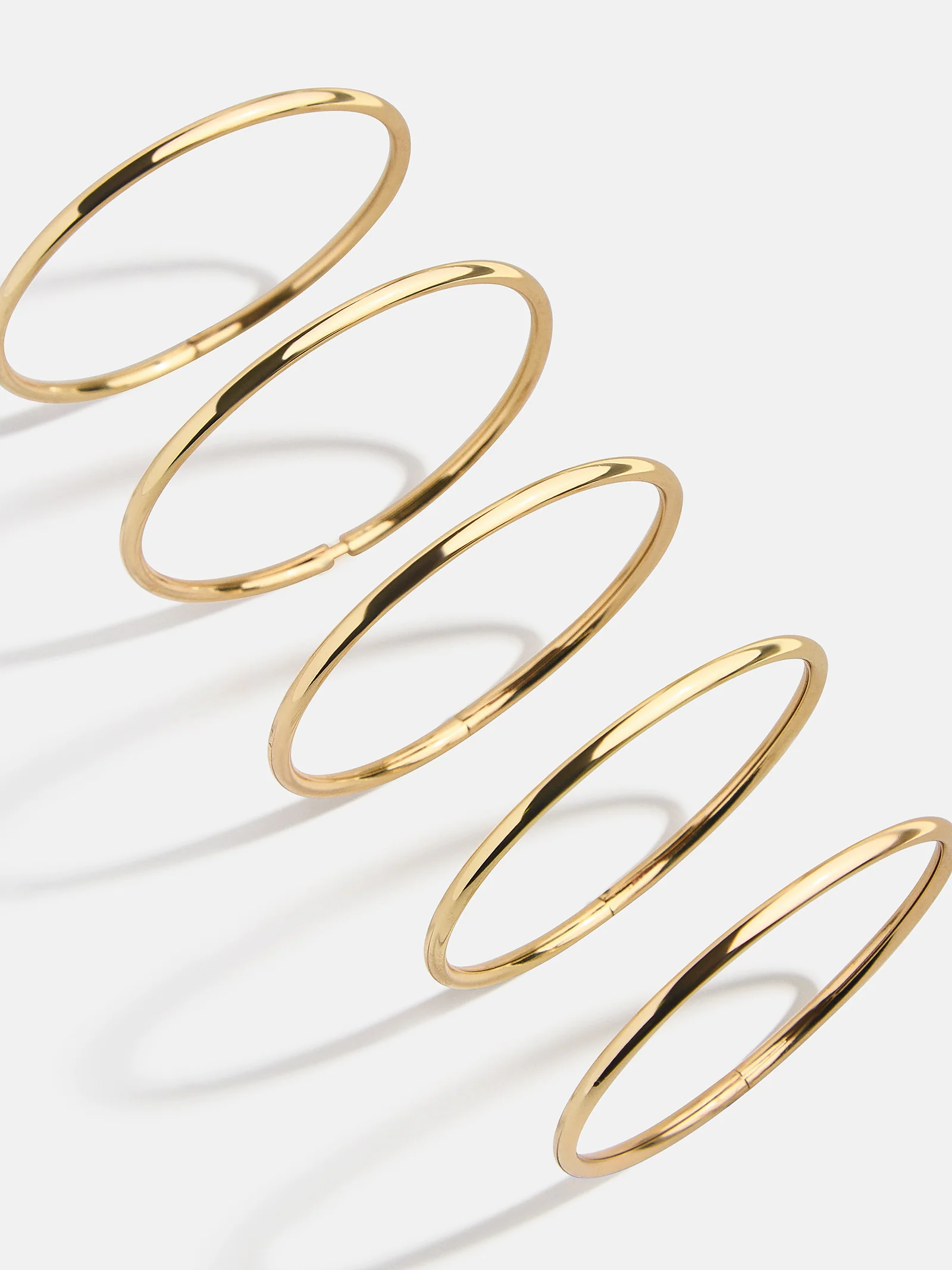 Alexia Bangle Bracelet Set - Gold - Image 3
