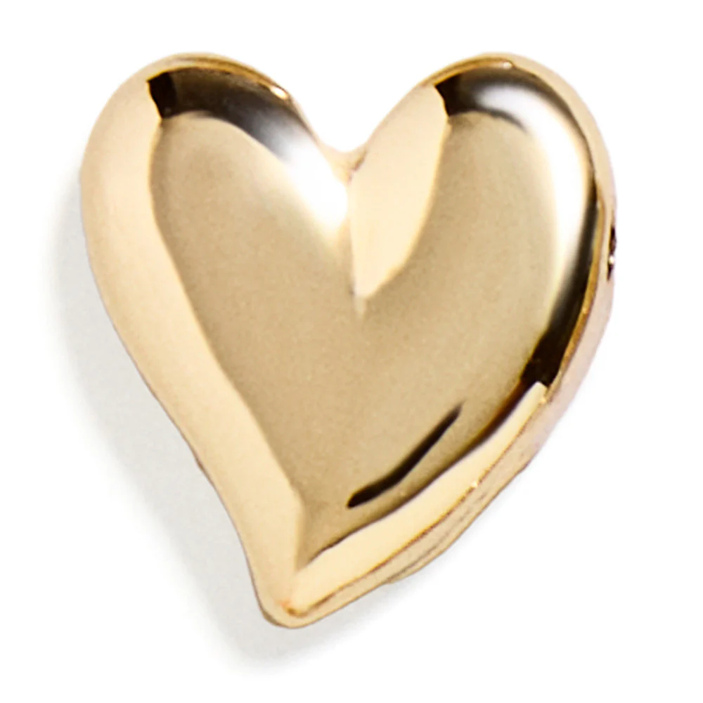 Gold Bubble Bead - Heart