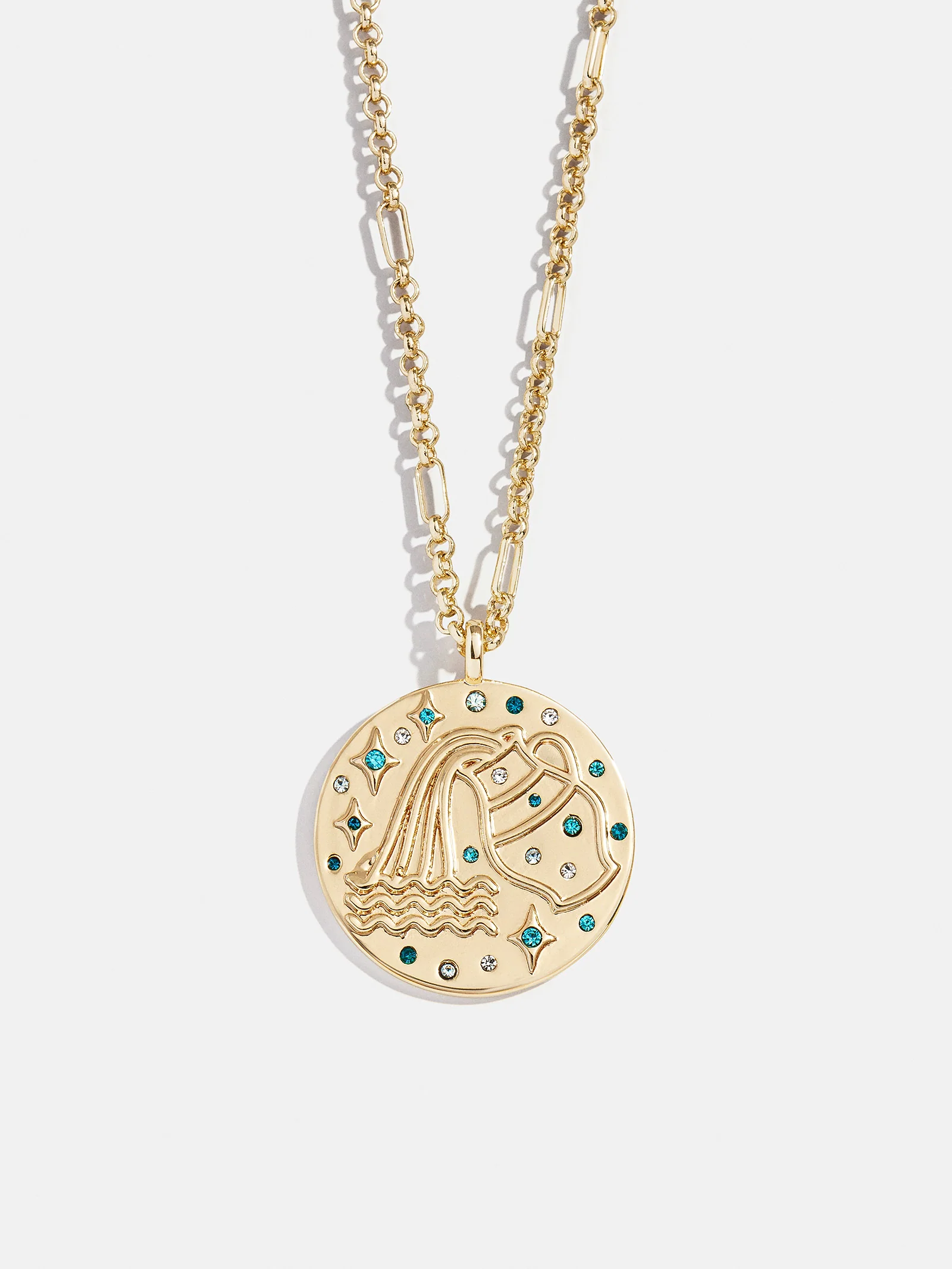 Zodiac Pendant Necklace - Aquarius