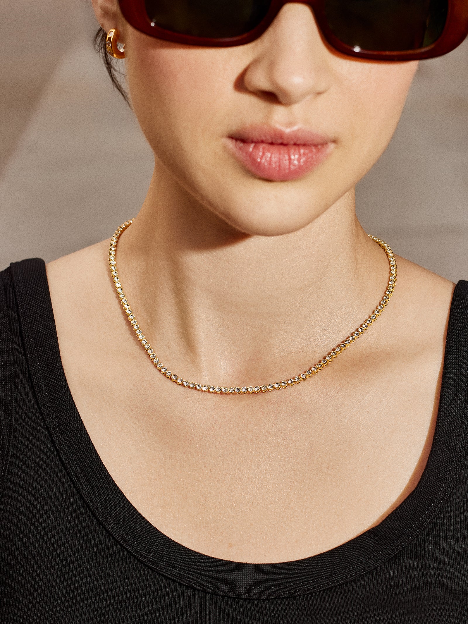 Amalie Bezel Tennis Necklace - Image 6