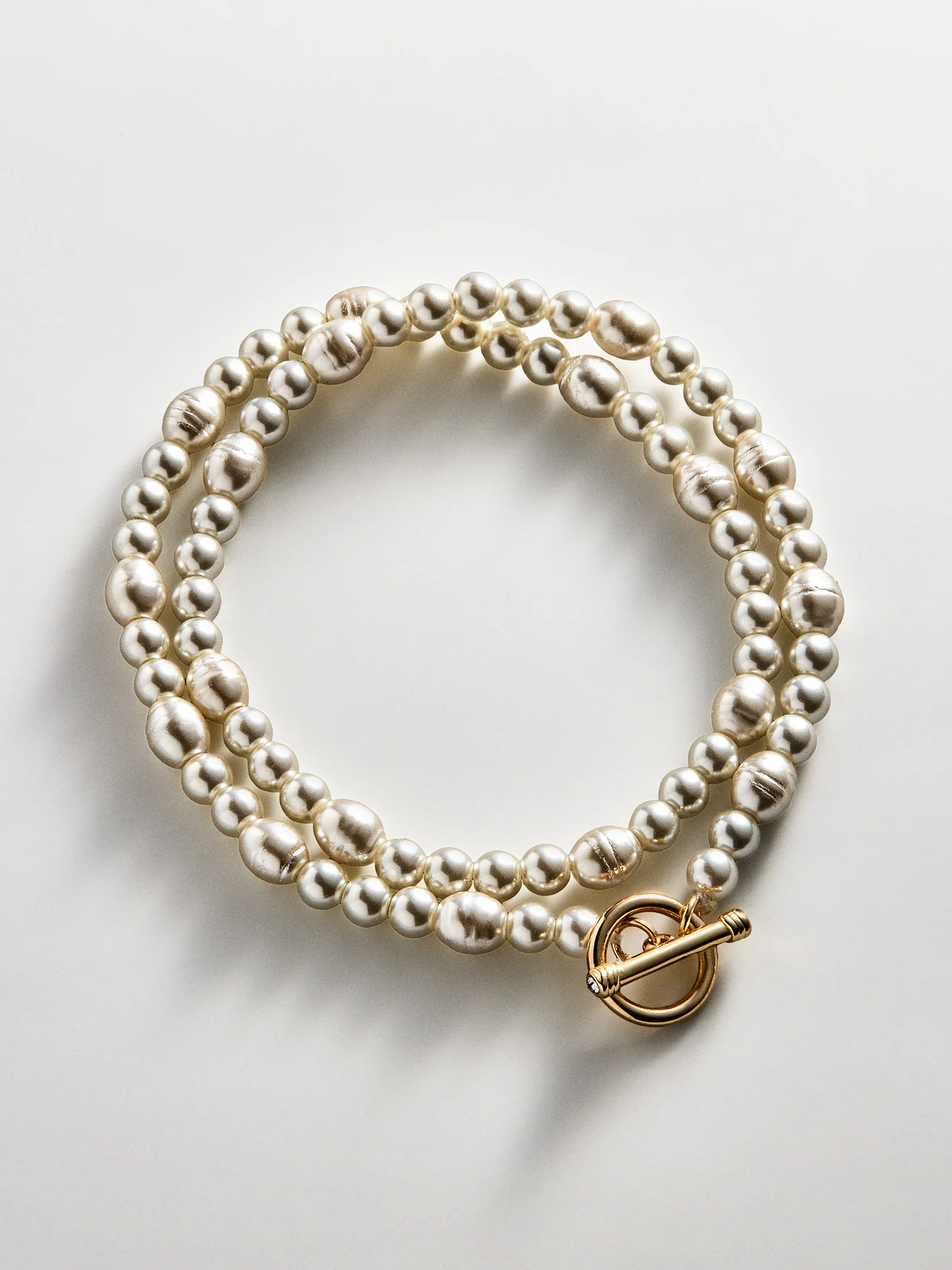Charlotte Pearl Layered Bracelet - Pearl - Image 3