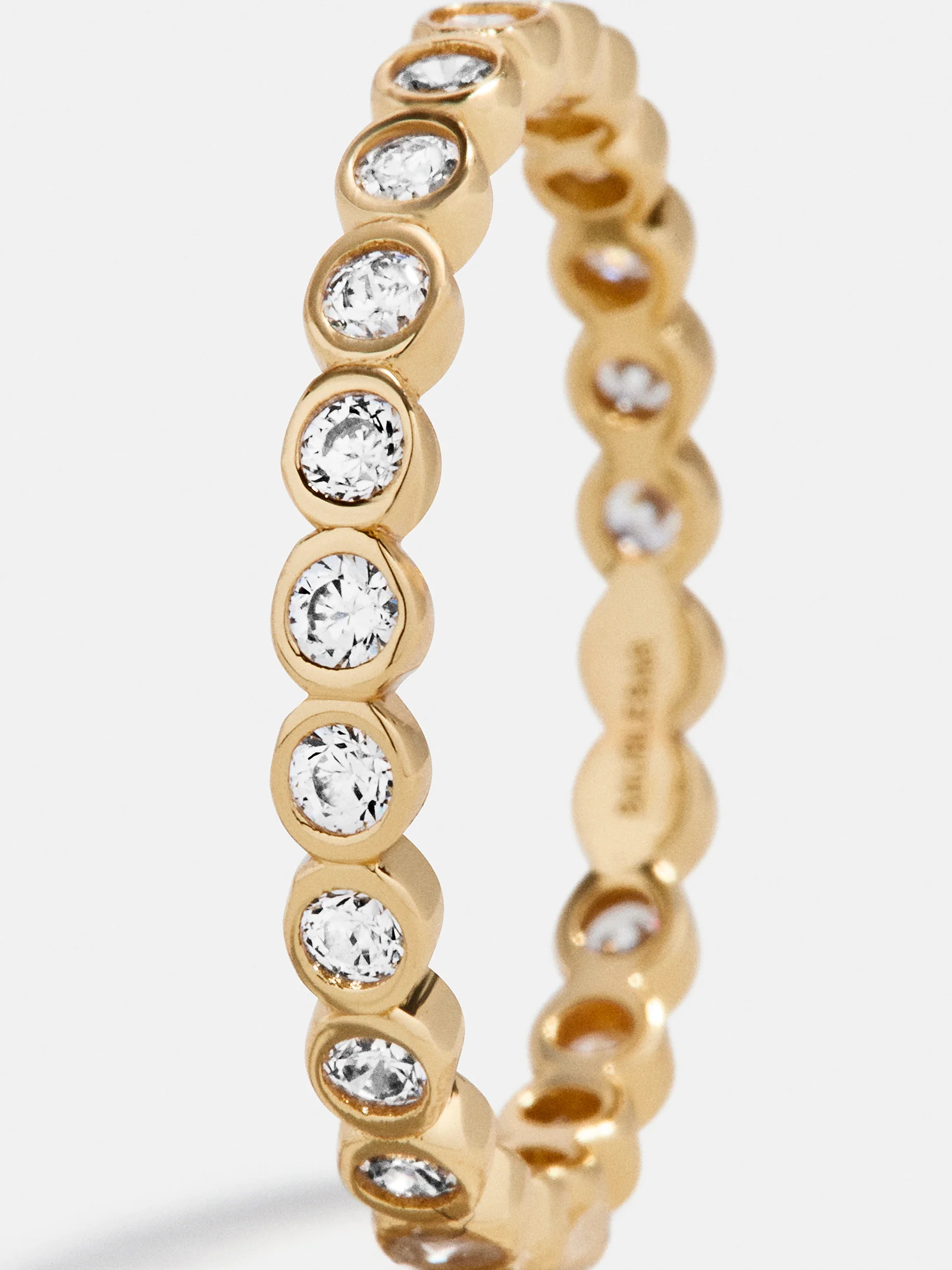 Amalie 18K Gold Ring - Gold/Pavé - Image 3