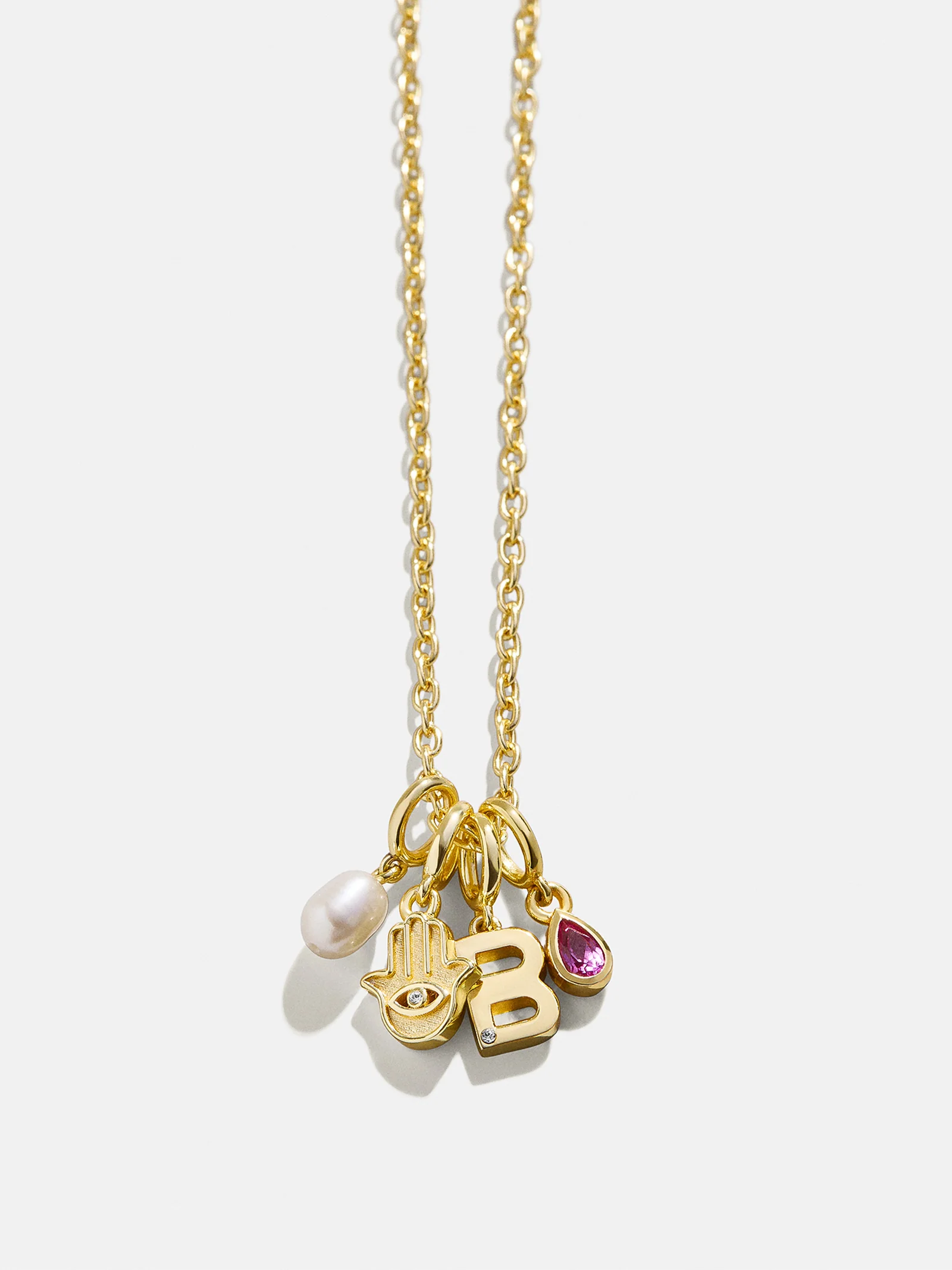 Cluster Charm Necklace - Cable Chain