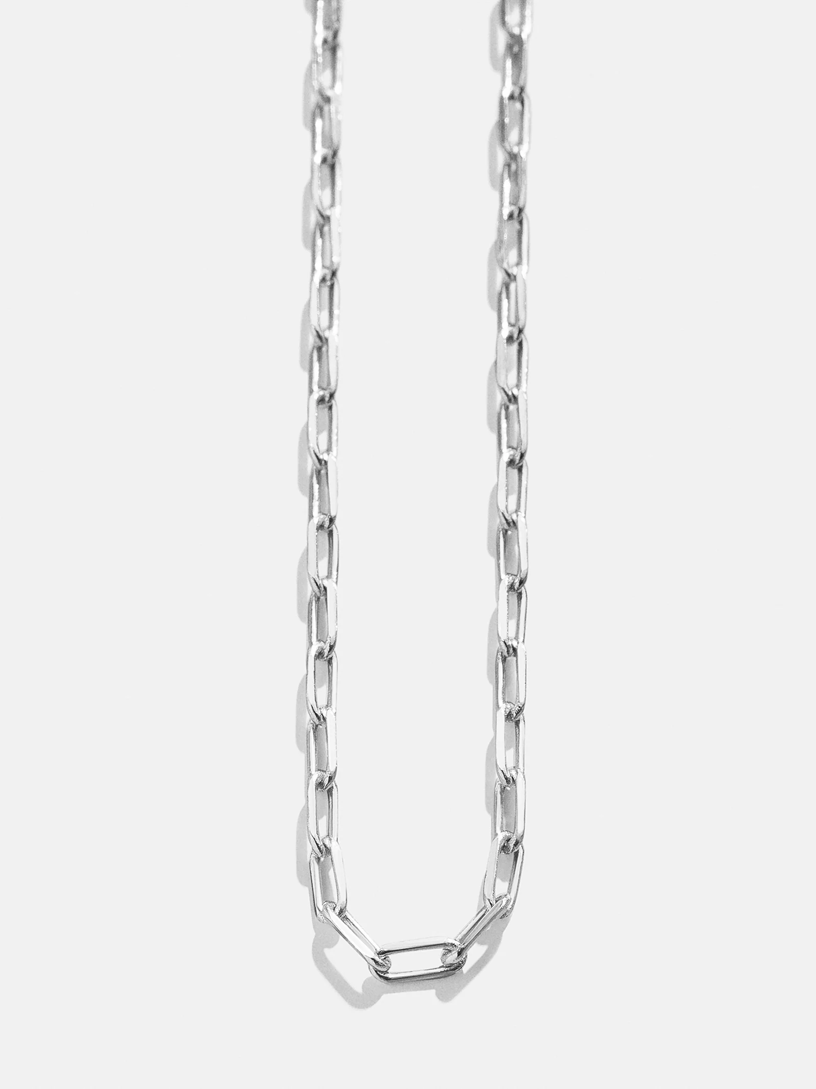 Cluster Charm Necklace Chain - Silver Paperclip Chain - Image 3