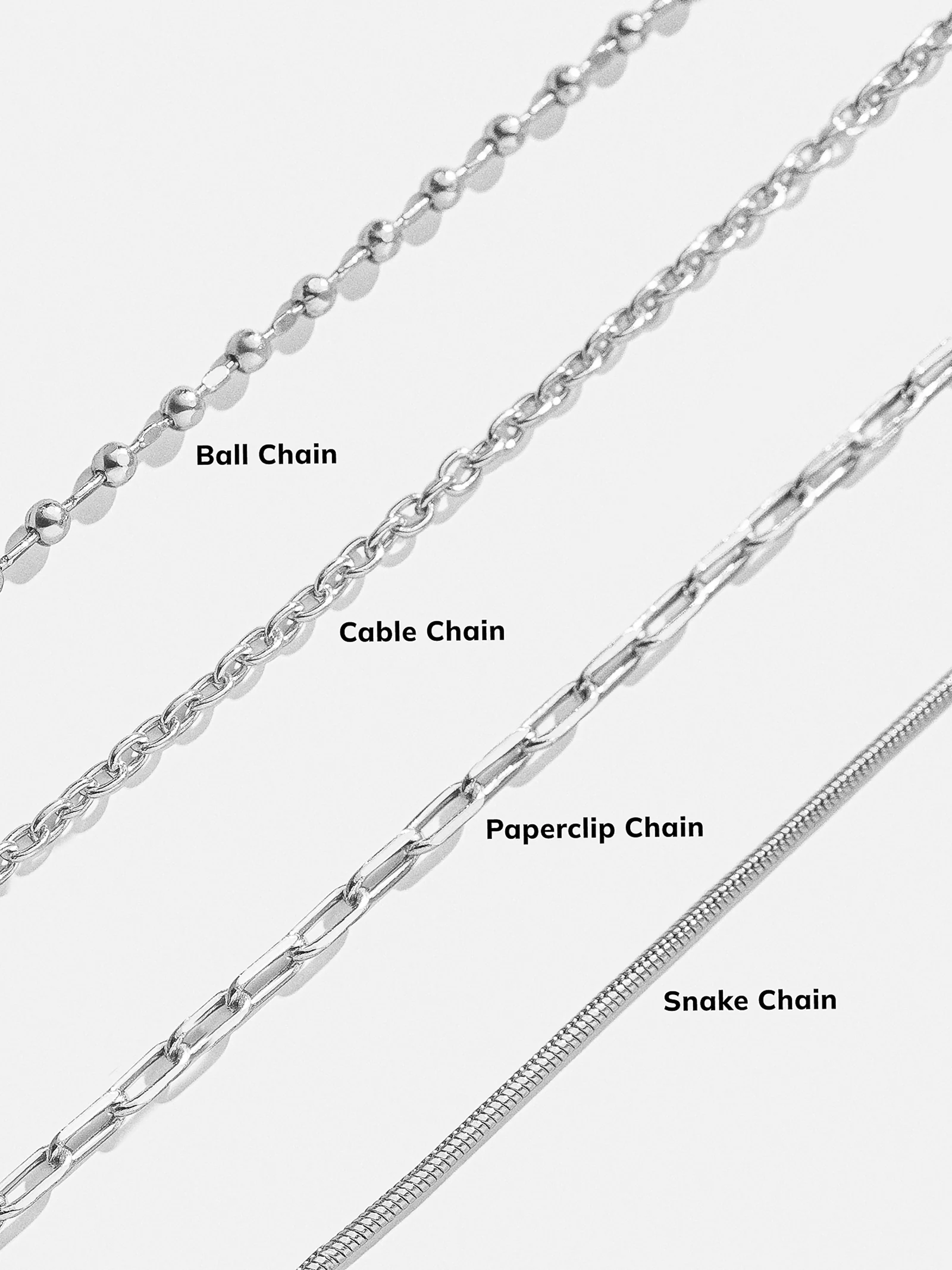 Cluster Charm Necklace Chain - Silver Paperclip Chain - Image 5