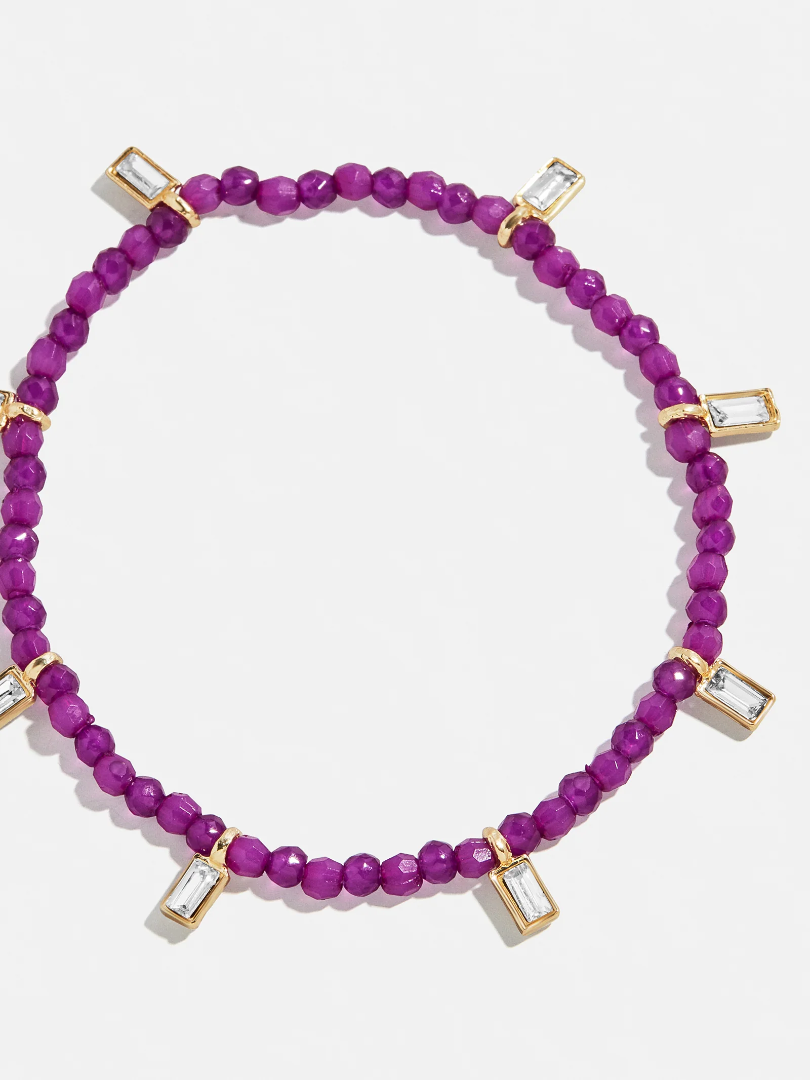 Crystal Beaded Bracelet - Plum - Image 3